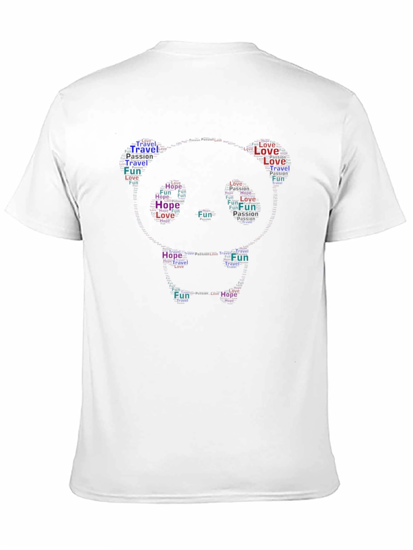 Word Art Face Graphic T-Shirt