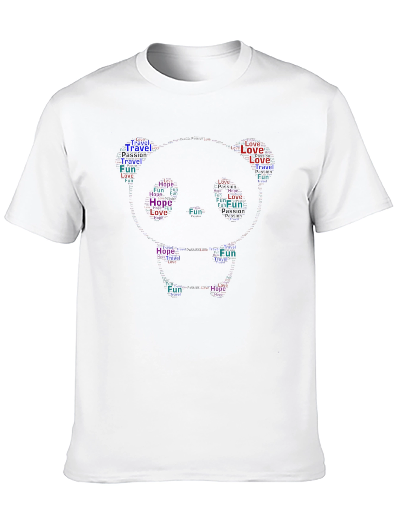 Word Art Face Graphic T-Shirt