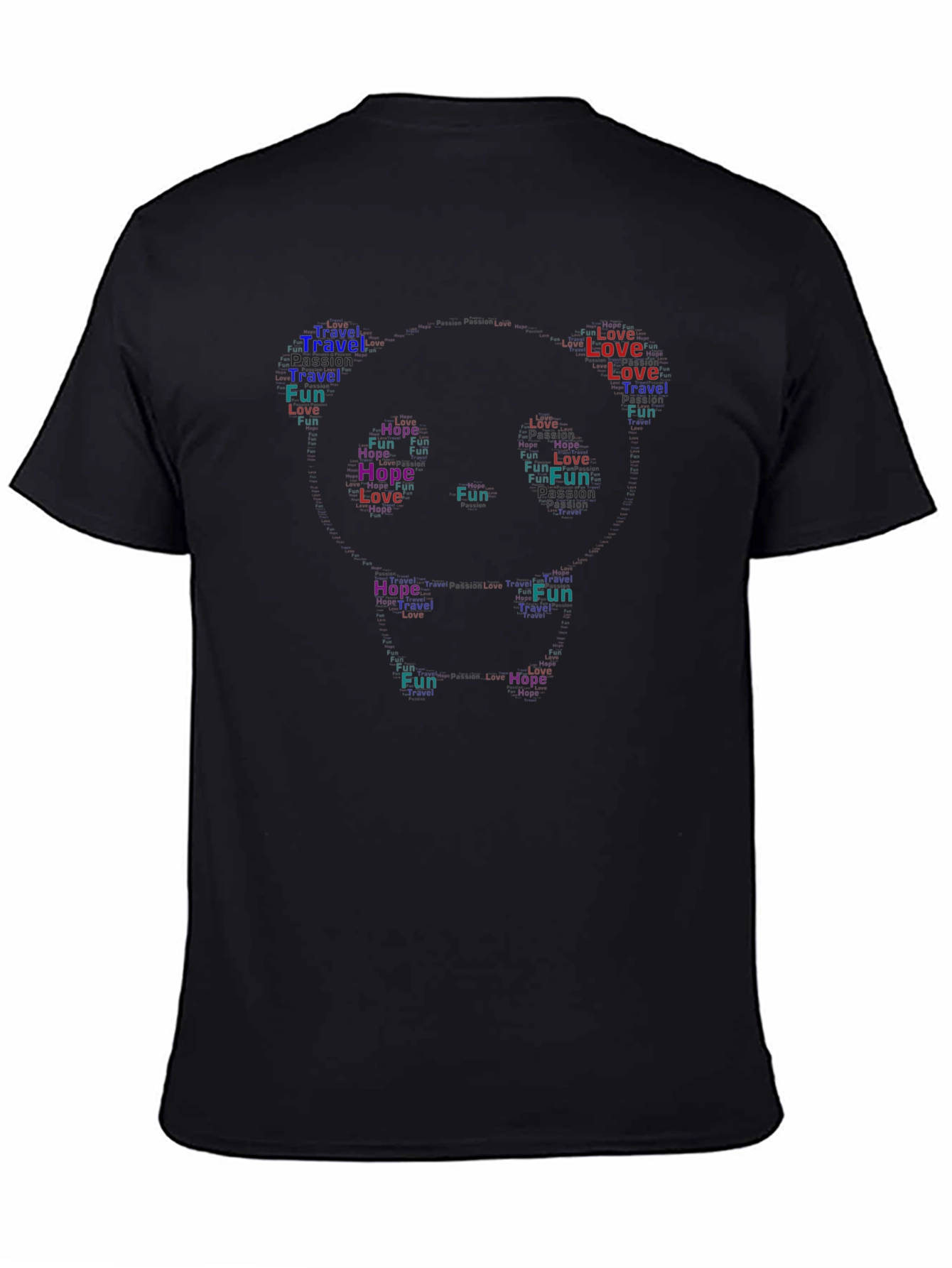 Word Art Face Graphic T-Shirt