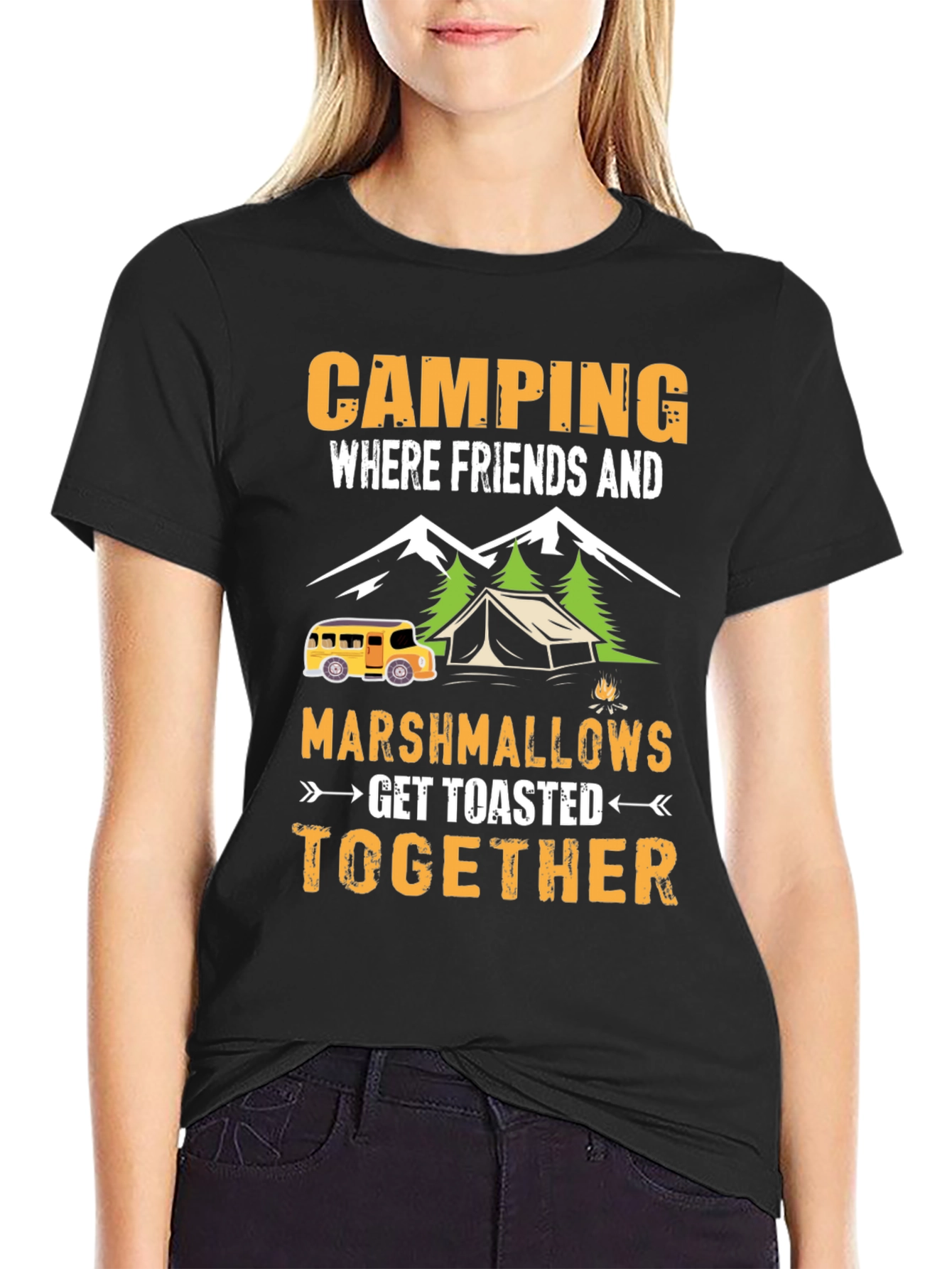 Camping Friends Marshmallows T-Shirt