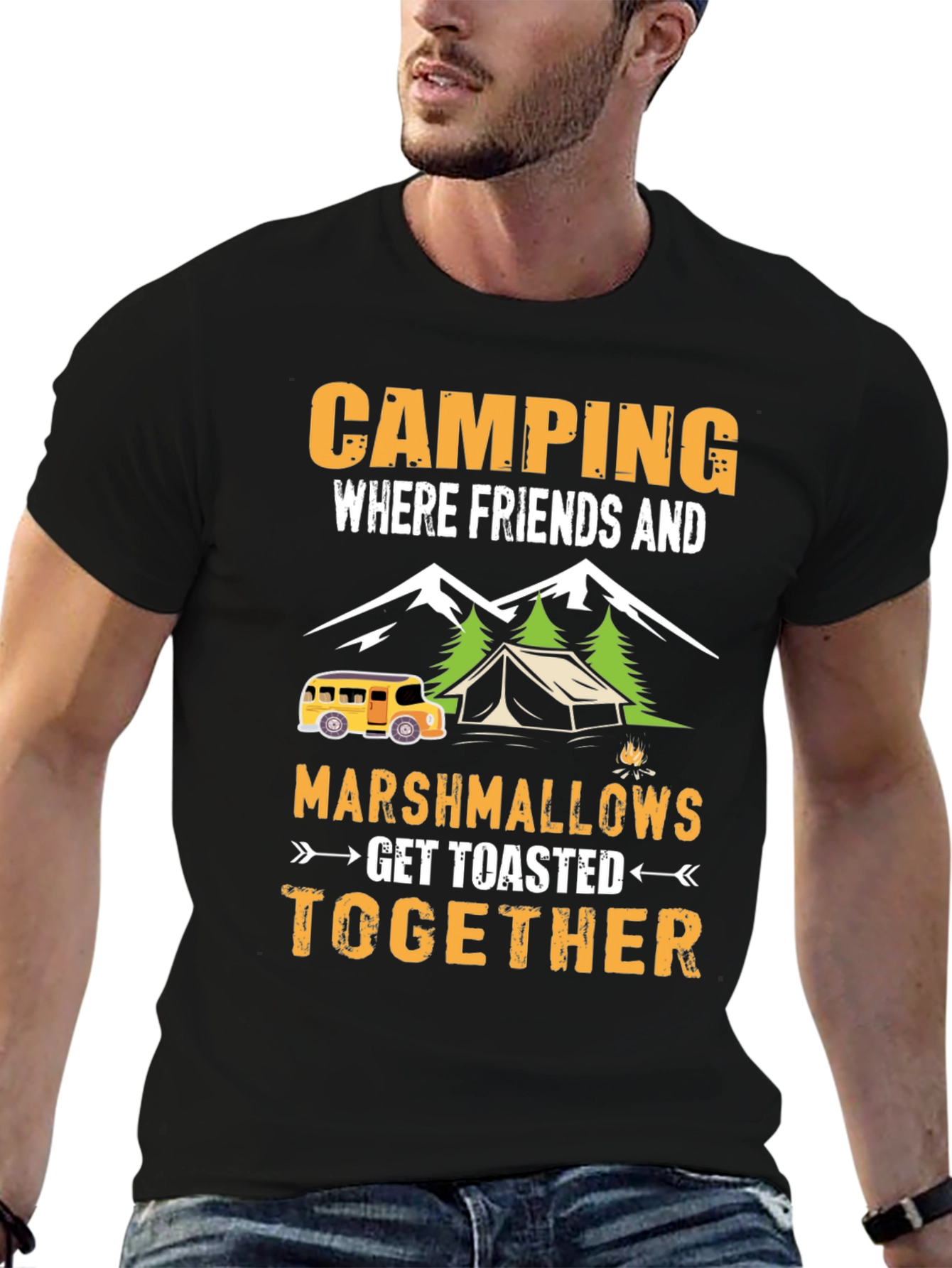 Camping Friends Marshmallows T-Shirt