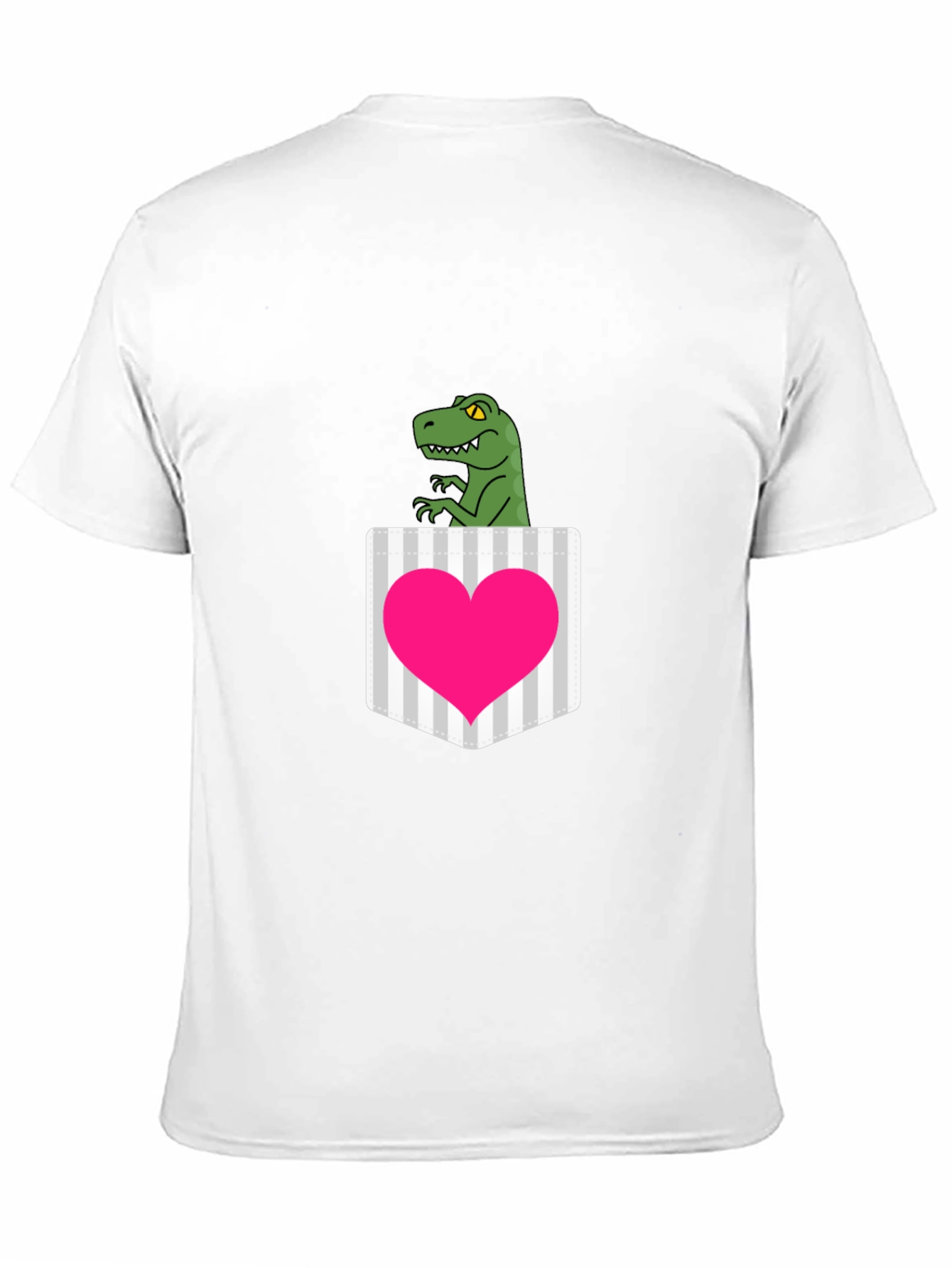 Dino Heart Pocket Graphic Tee - Fun & Unique!