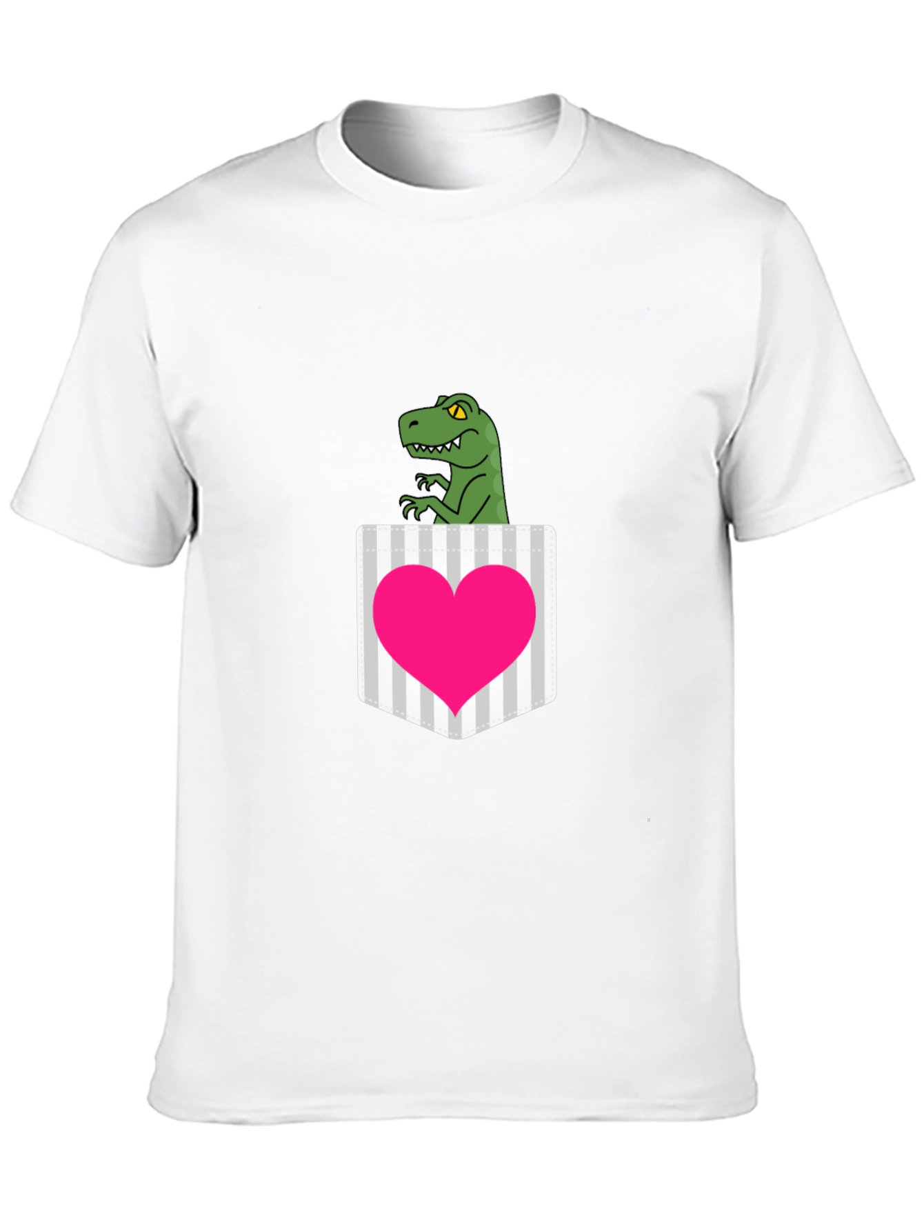 Dino Heart Pocket Graphic Tee - Fun & Unique!