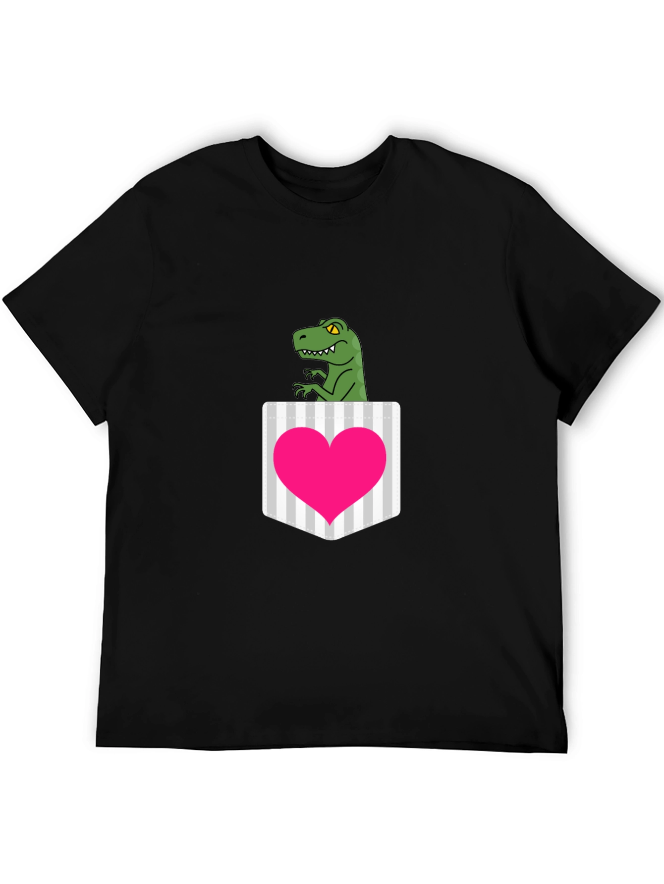 Dino Heart Pocket Graphic Tee - Fun & Unique!