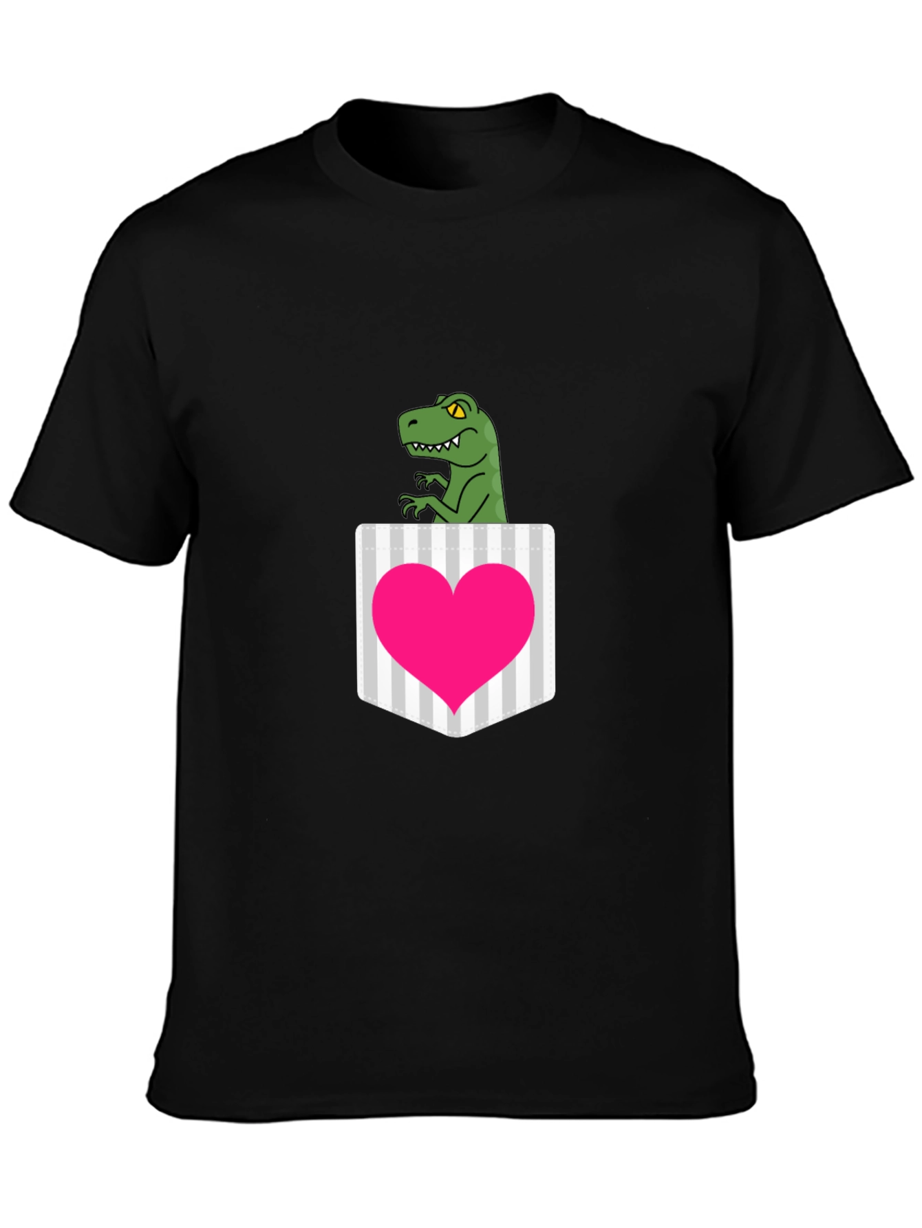 Dino Heart Pocket Graphic Tee - Fun & Unique!