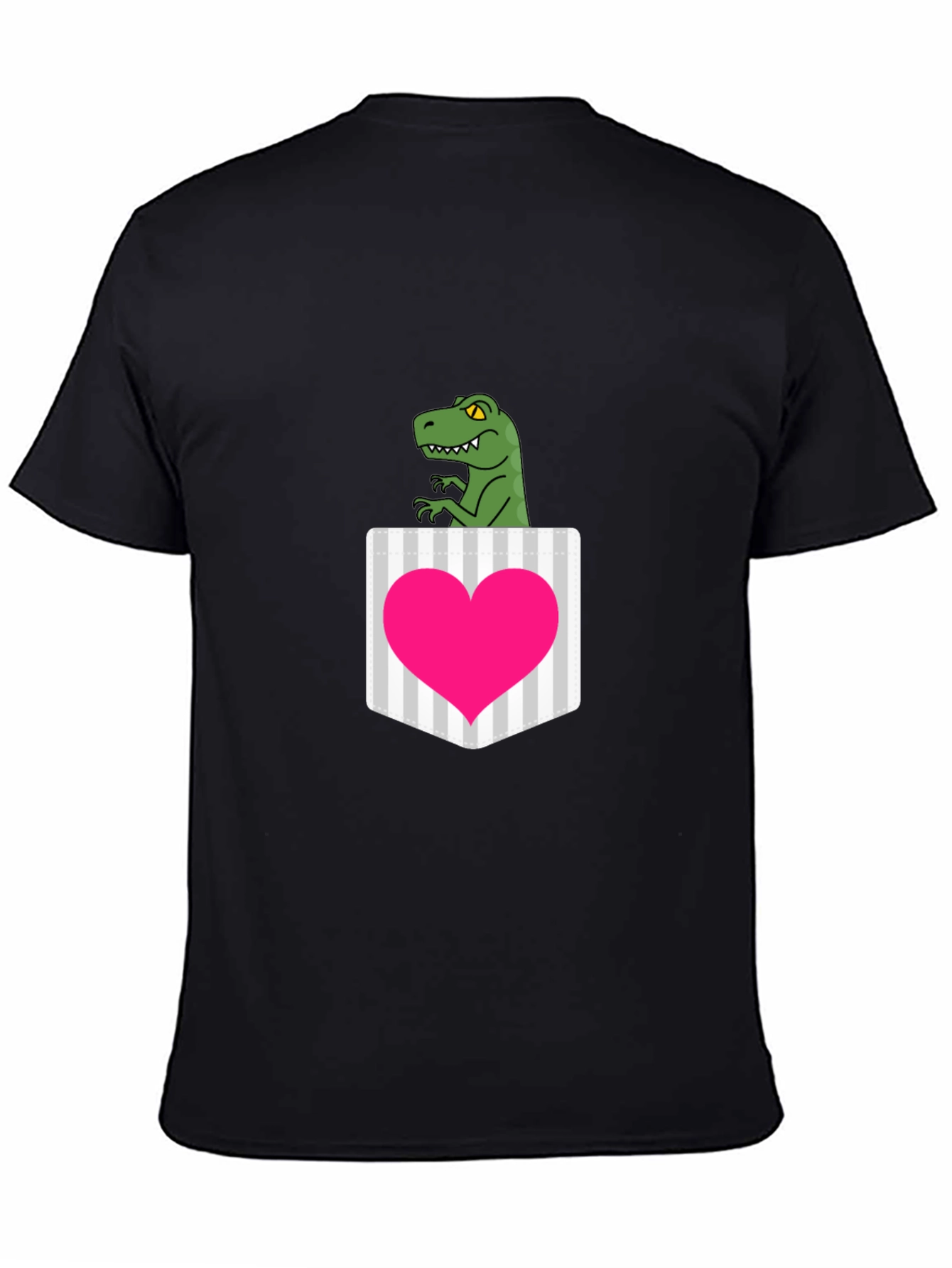 Dino Heart Pocket Graphic Tee - Fun & Unique!