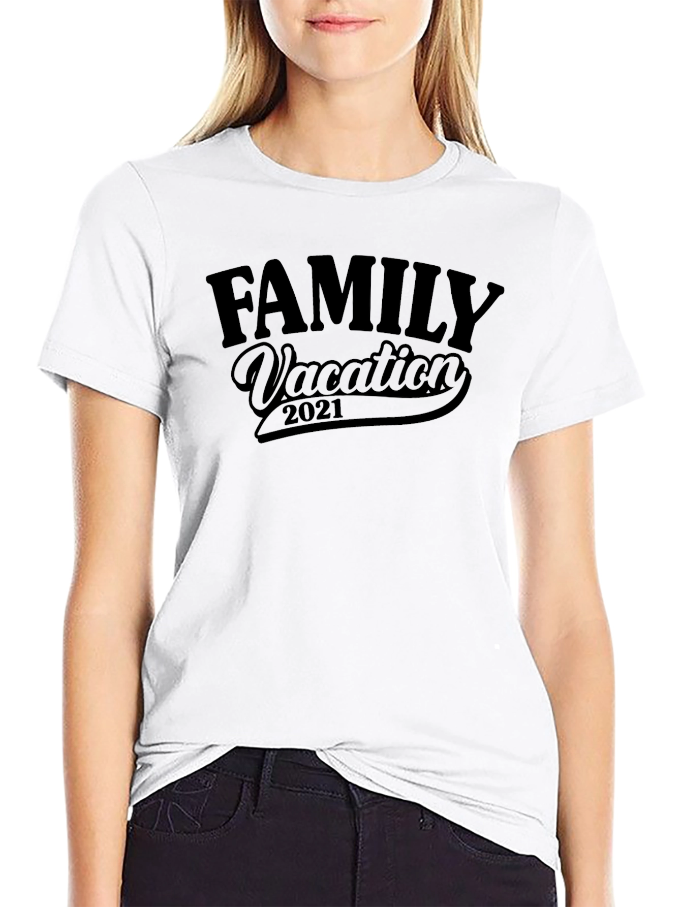 Family Vacation 2021 Black T-Shirt
