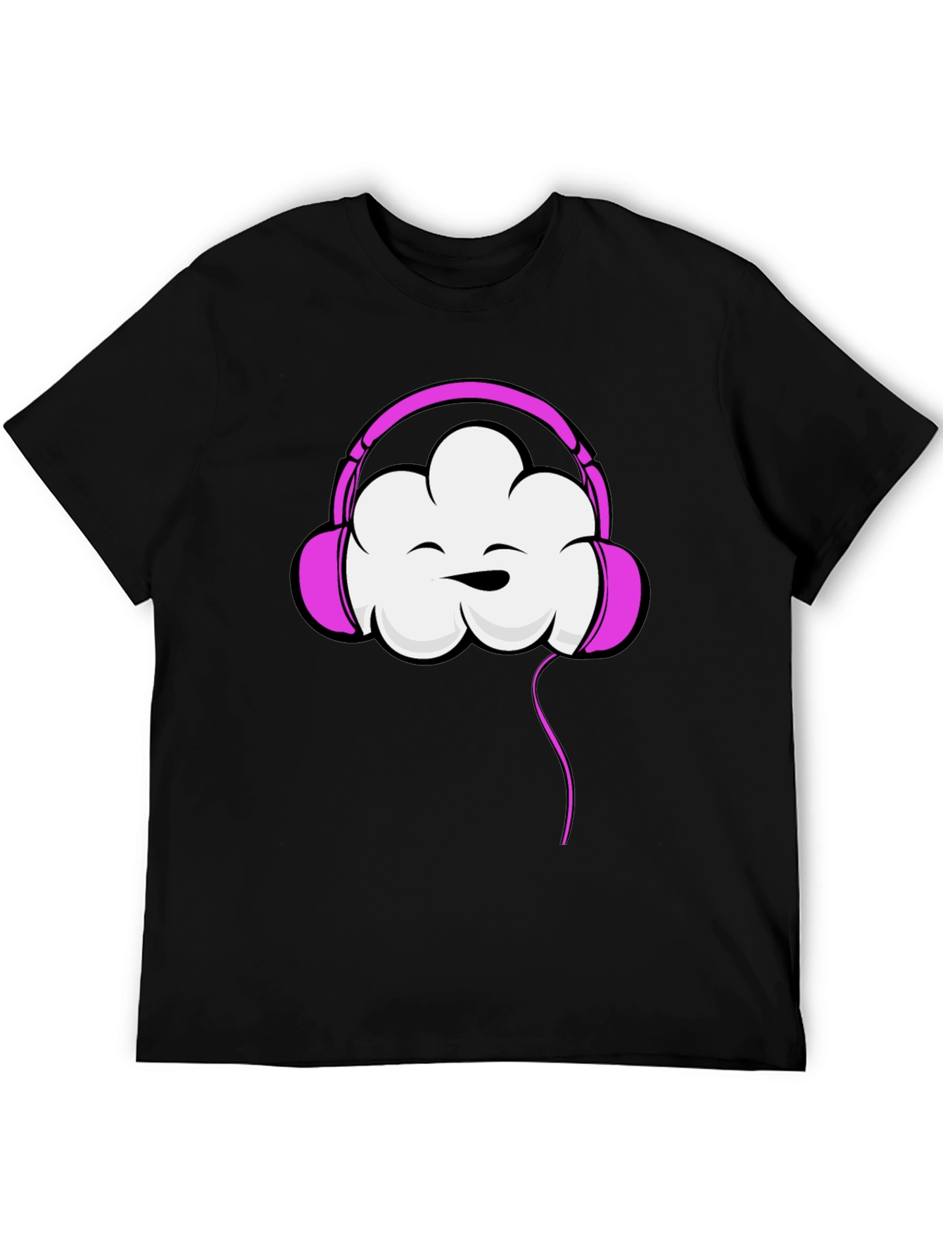Cloud Headphones Black T-Shirt