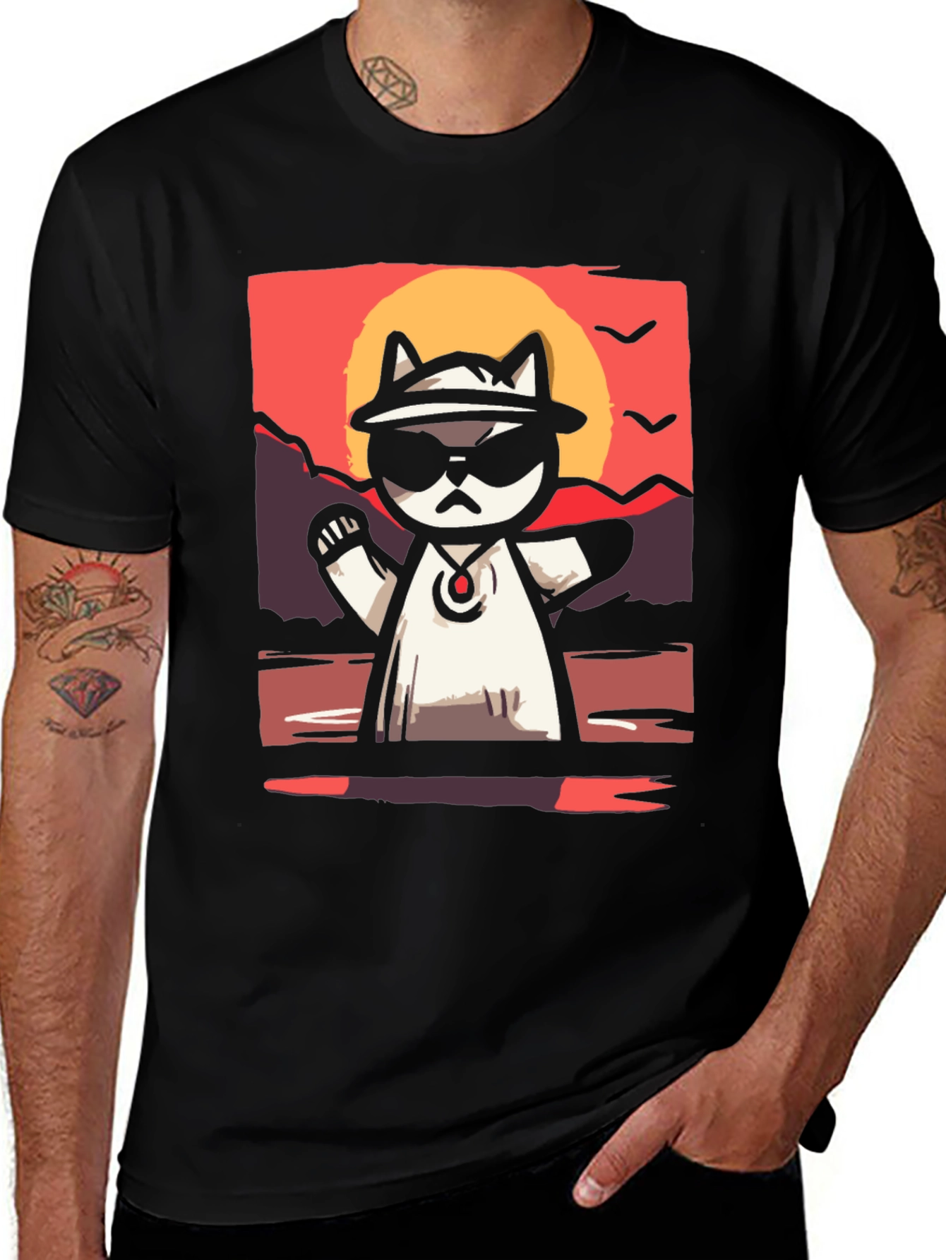 Cool Cat Sunset T-Shirt