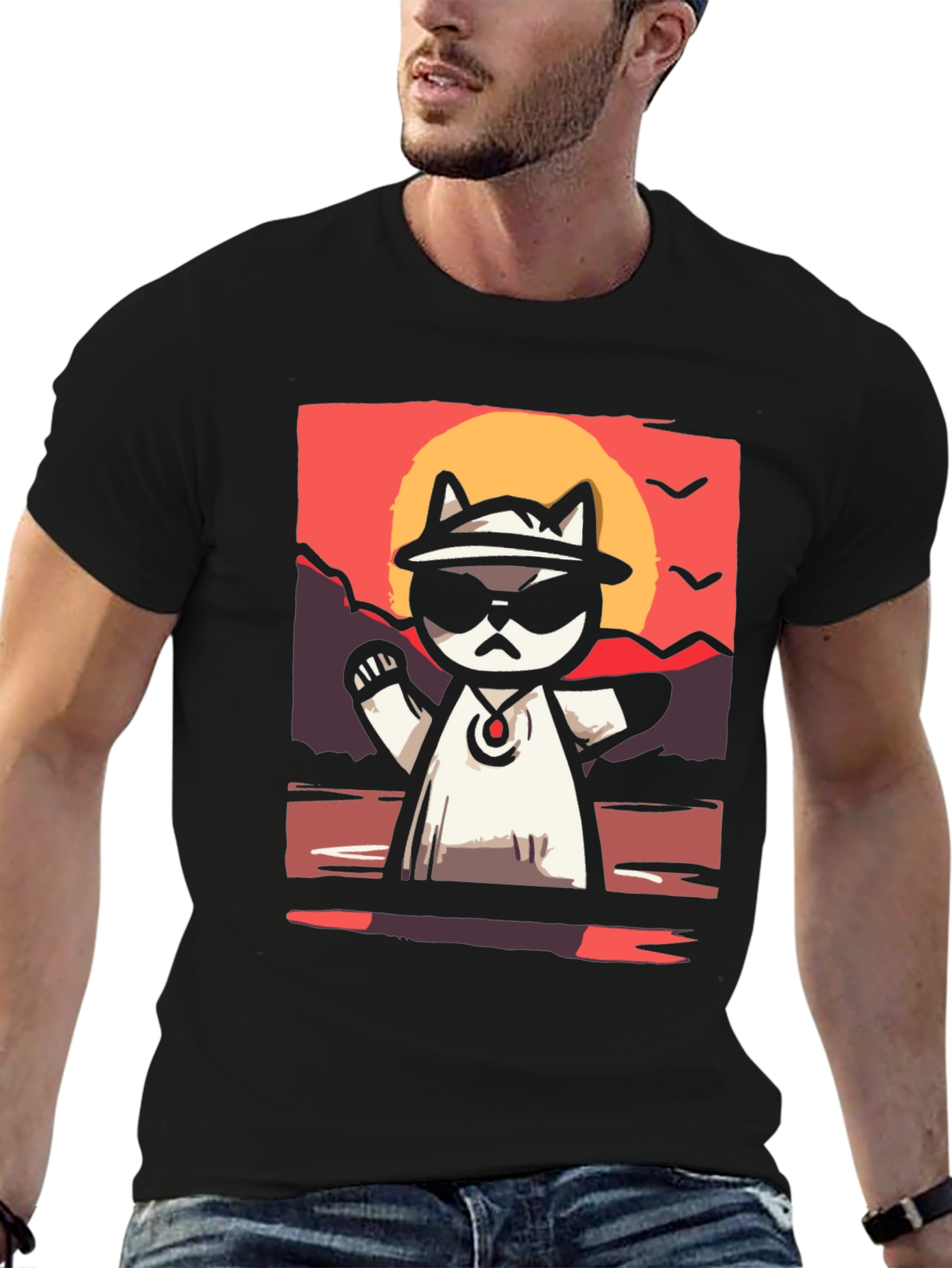 Cool Cat Sunset T-Shirt