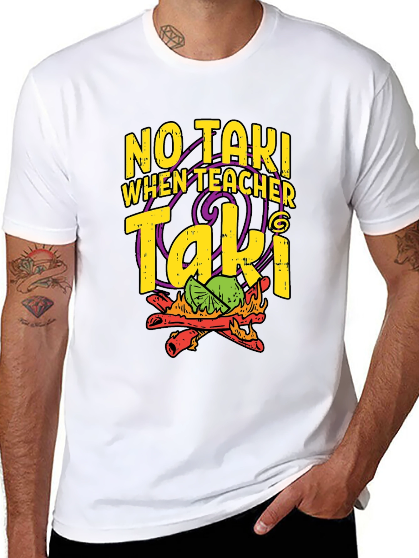 No Taki When Teacher Taki Funny T-Shirt