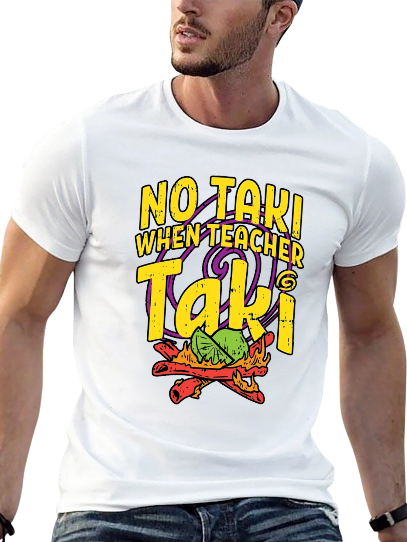No Taki When Teacher Taki Funny T-Shirt