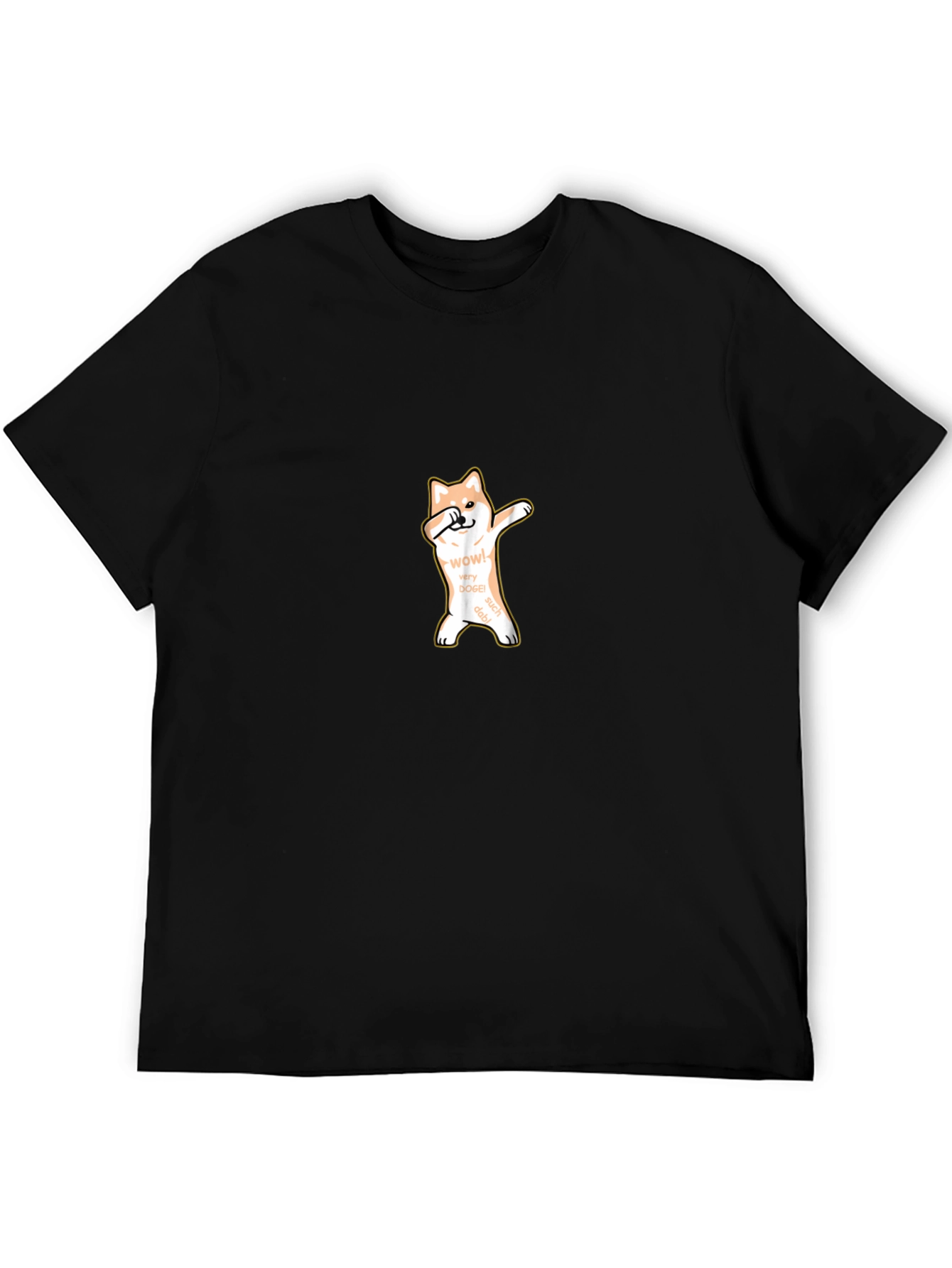Dabbing Doge Meme T-Shirt - Black