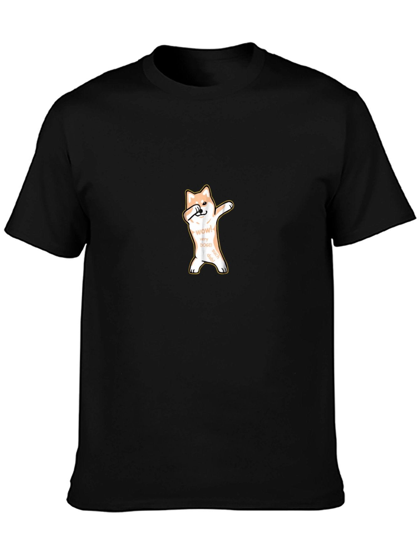 Dabbing Doge Meme T-Shirt - Black