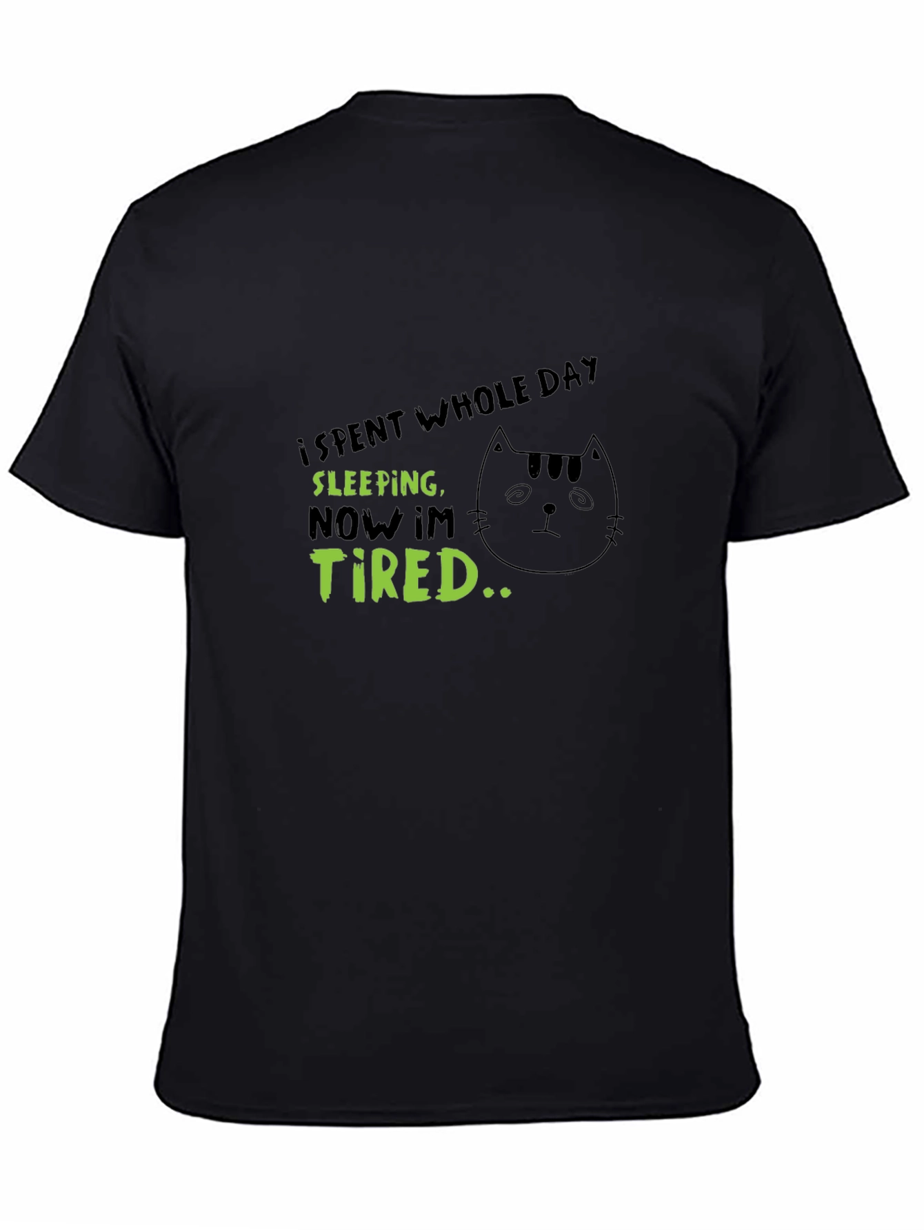 Funny Sleeping Cat T-Shirt - Im Tired Graphic Tee
