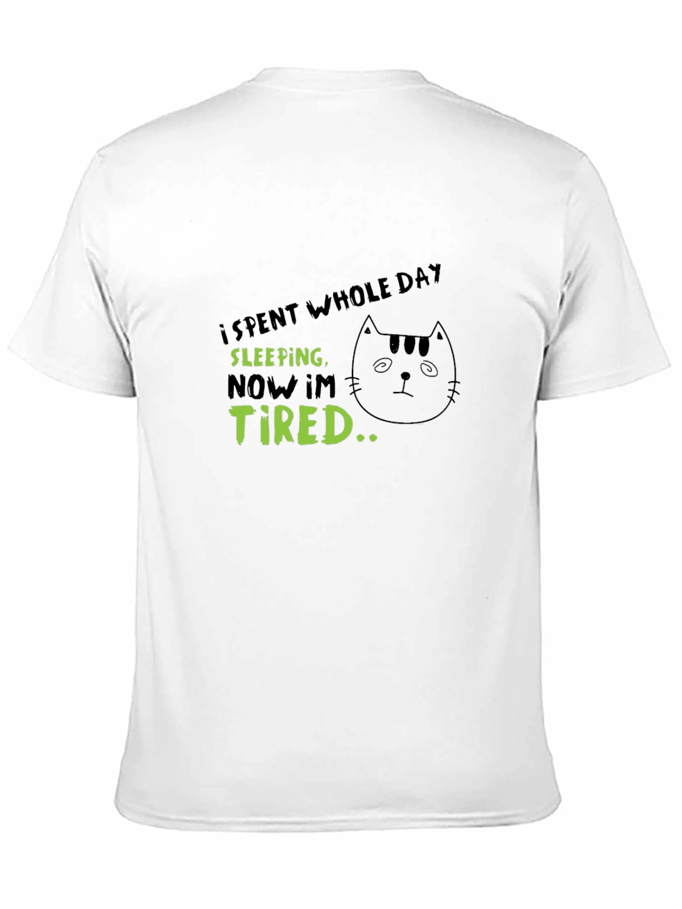 Funny Sleeping Cat T-Shirt - Im Tired Graphic Tee