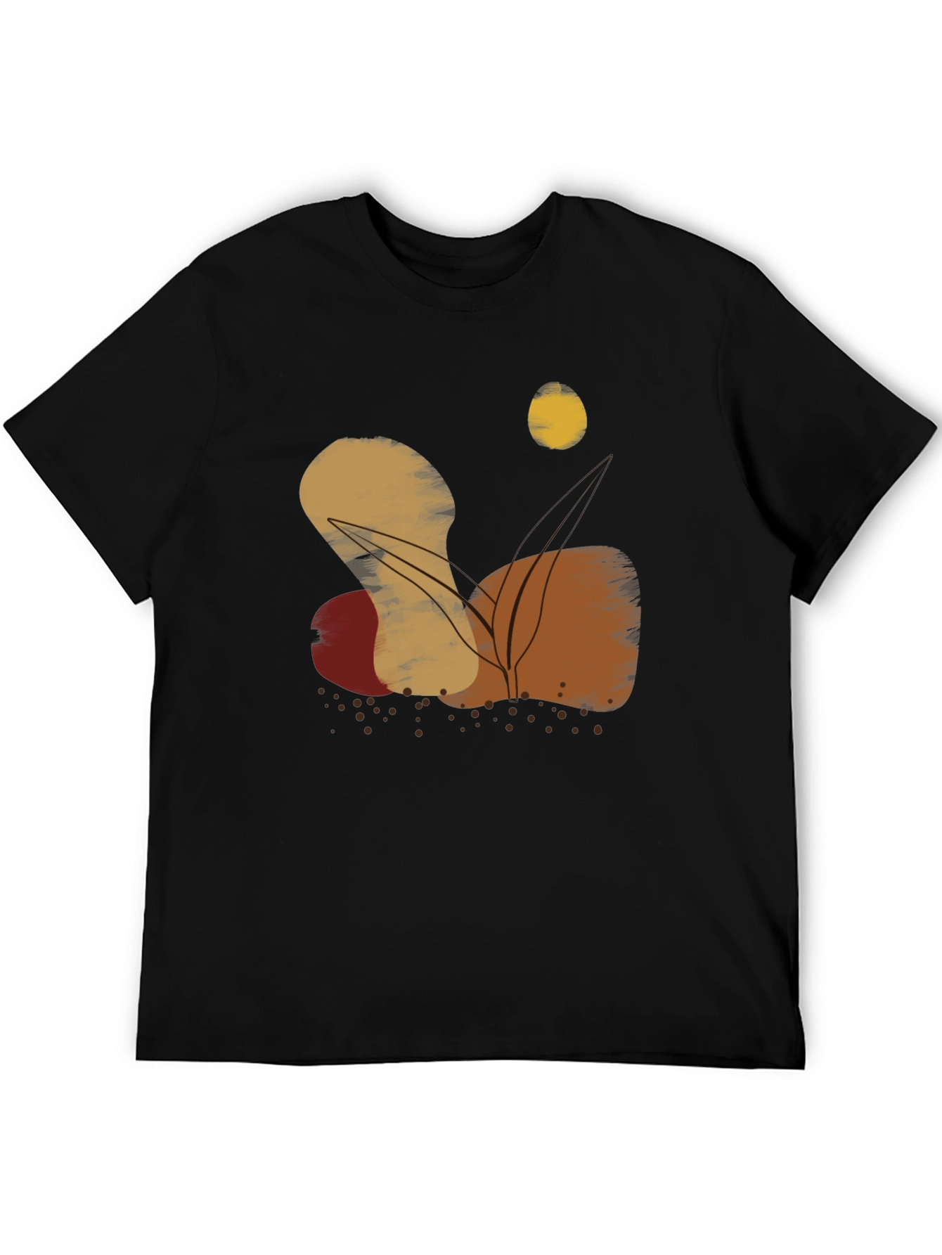 Abstract Graphic Print Crewneck T-Shirt