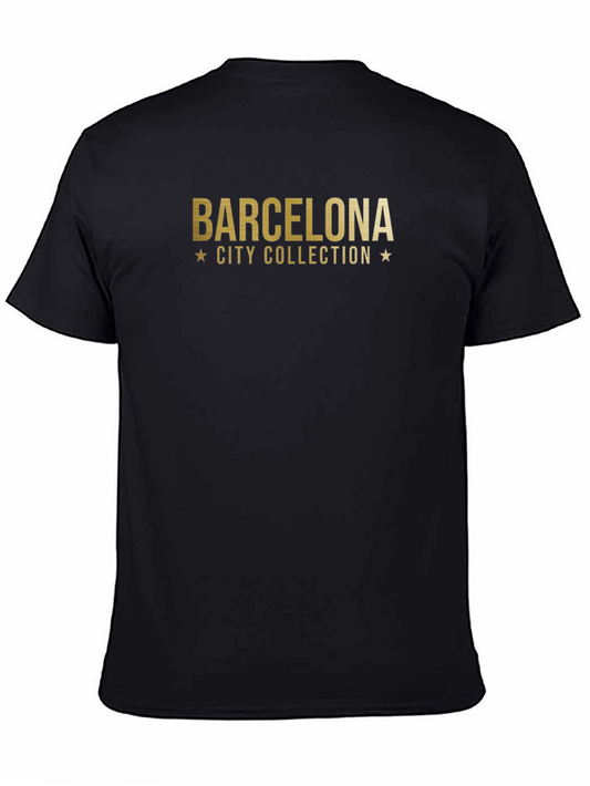 Barcelona City Collection Black Graphic T-Shirt