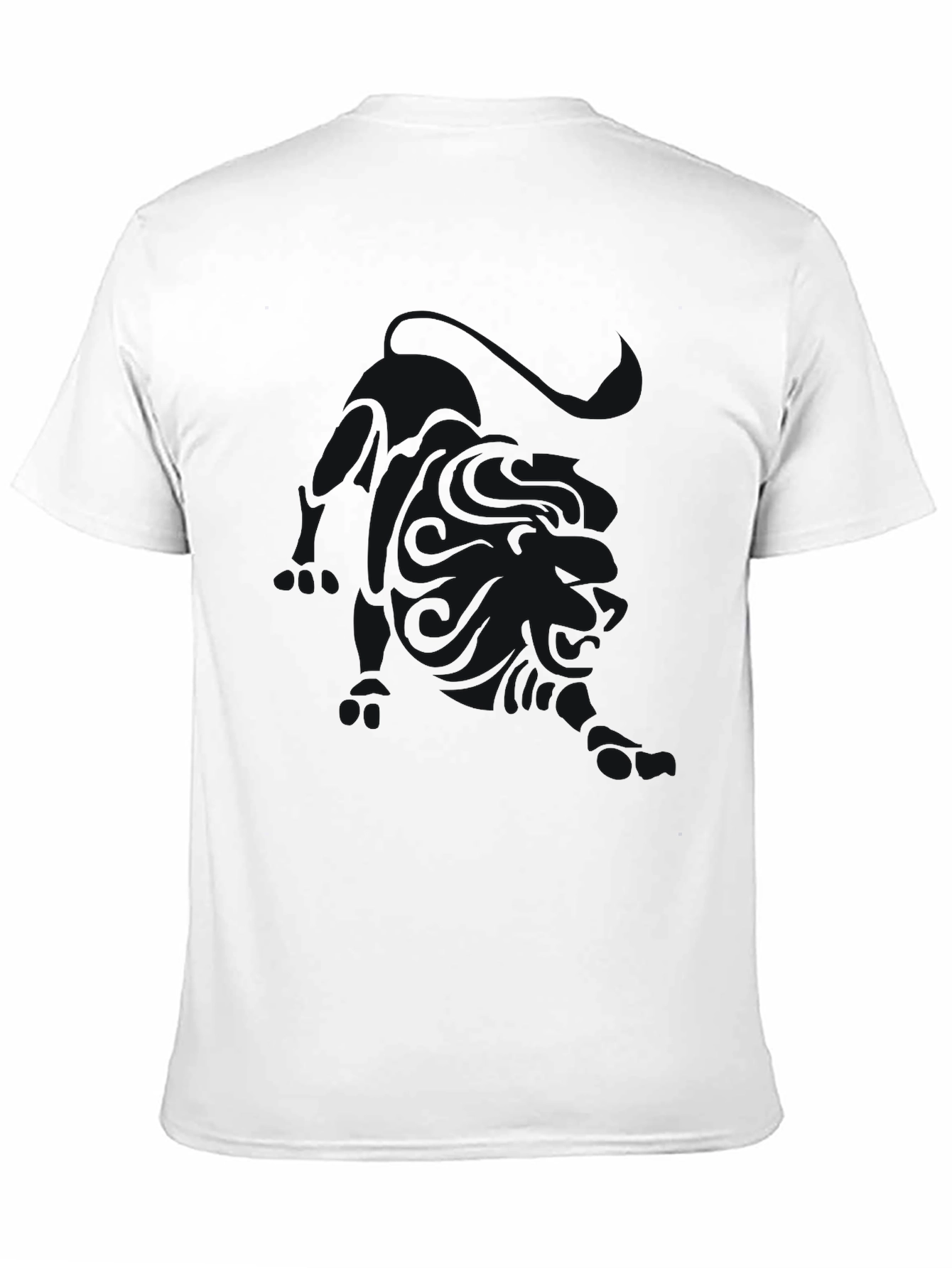 Mens Solid Black Crew Neck Short Sleeve T-Shirt
