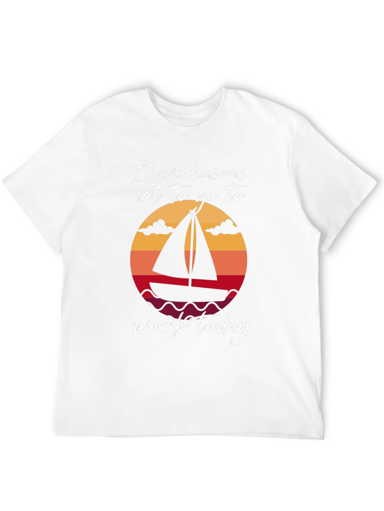 Sailboat Reasons Not to Work Black T-Shirt