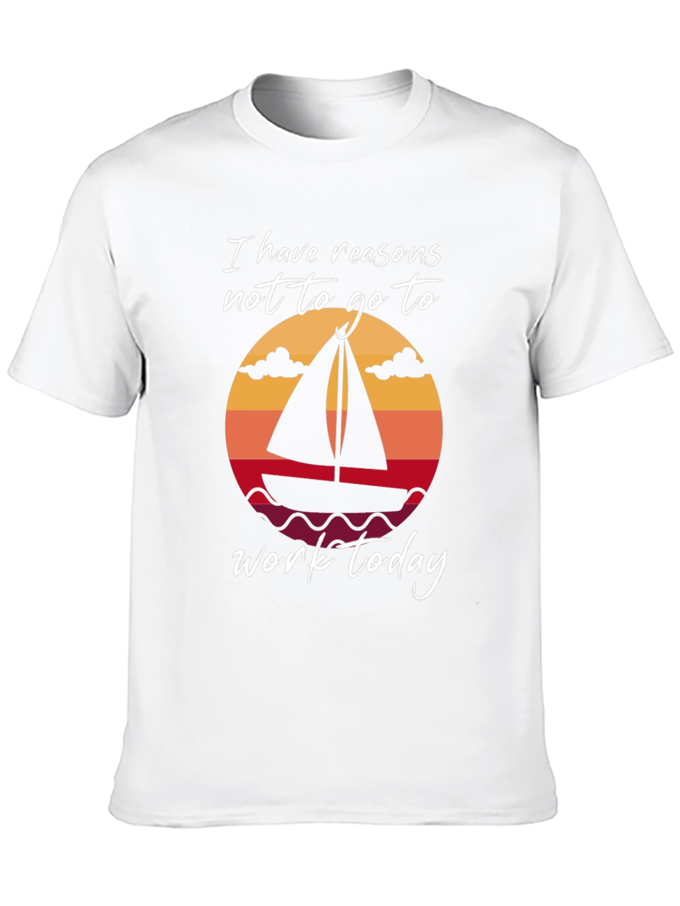 Sailboat Reasons Not to Work Black T-Shirt
