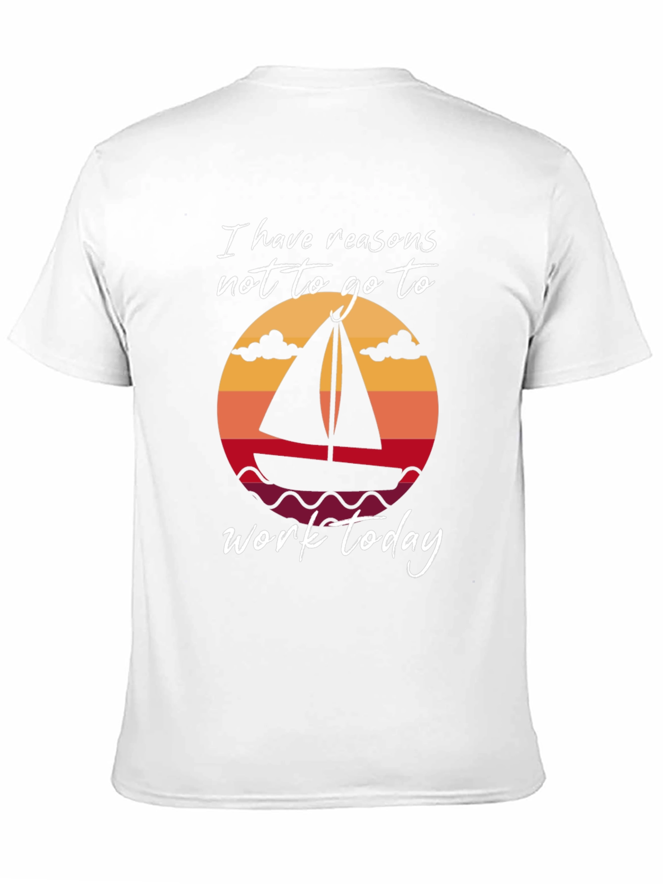 Sailboat Reasons Not to Work Black T-Shirt