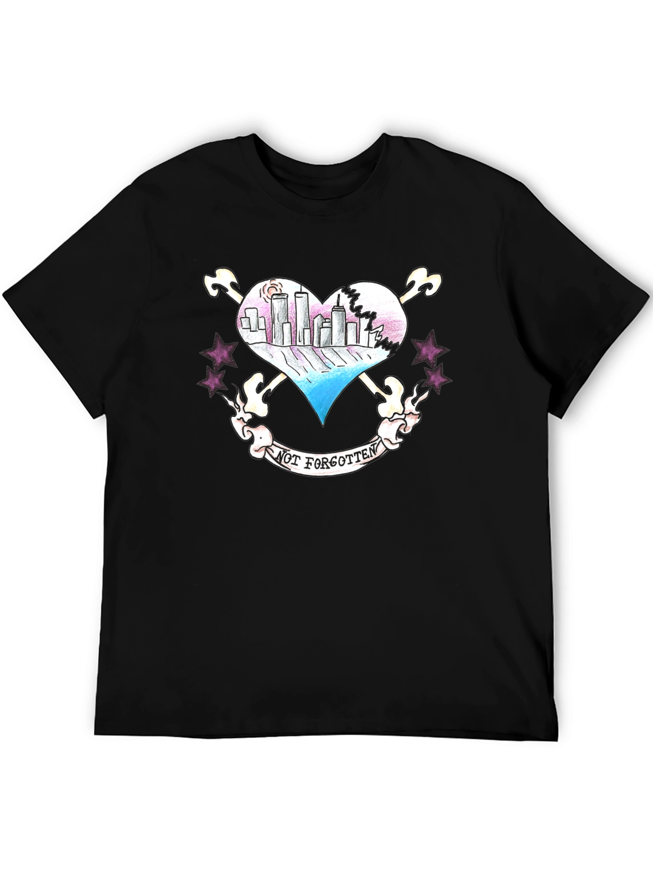 Twin Towers Heart Tattoo T-Shirt