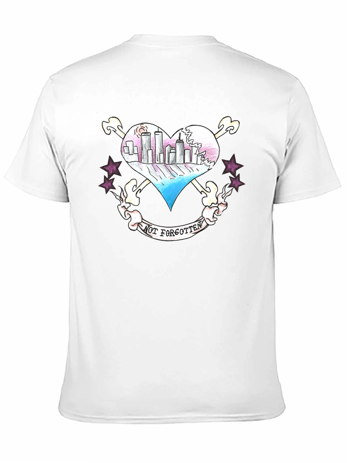 Twin Towers Heart Tattoo T-Shirt