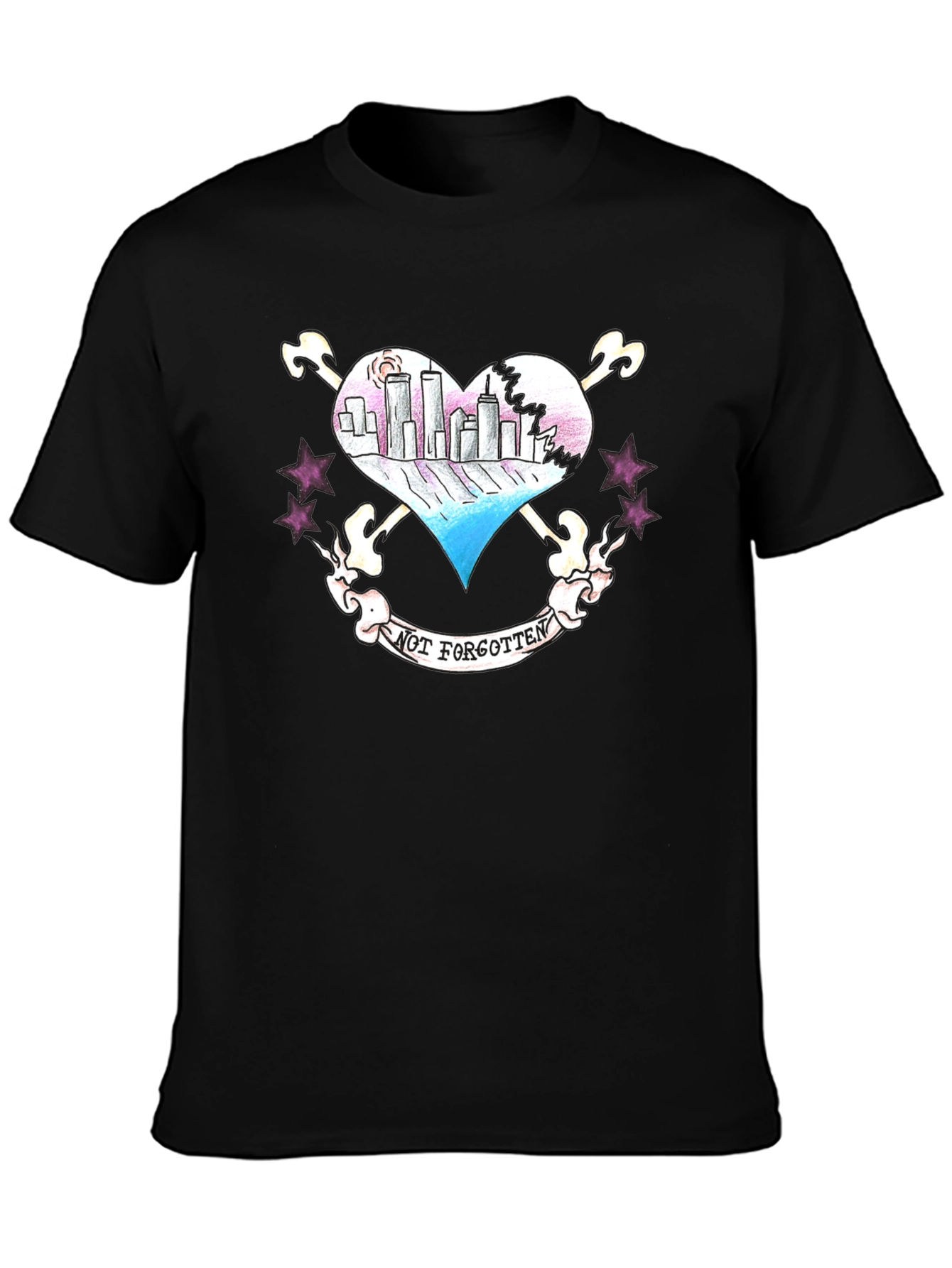 Twin Towers Heart Tattoo T-Shirt
