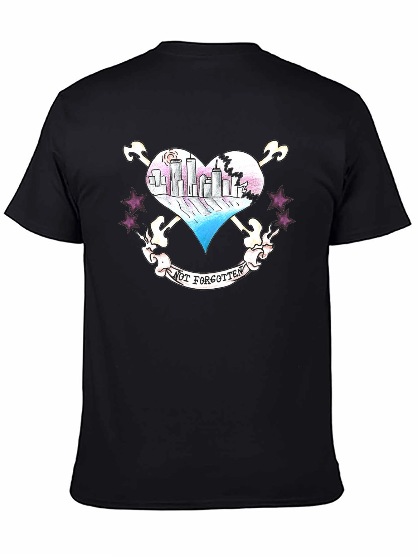 Twin Towers Heart Tattoo T-Shirt