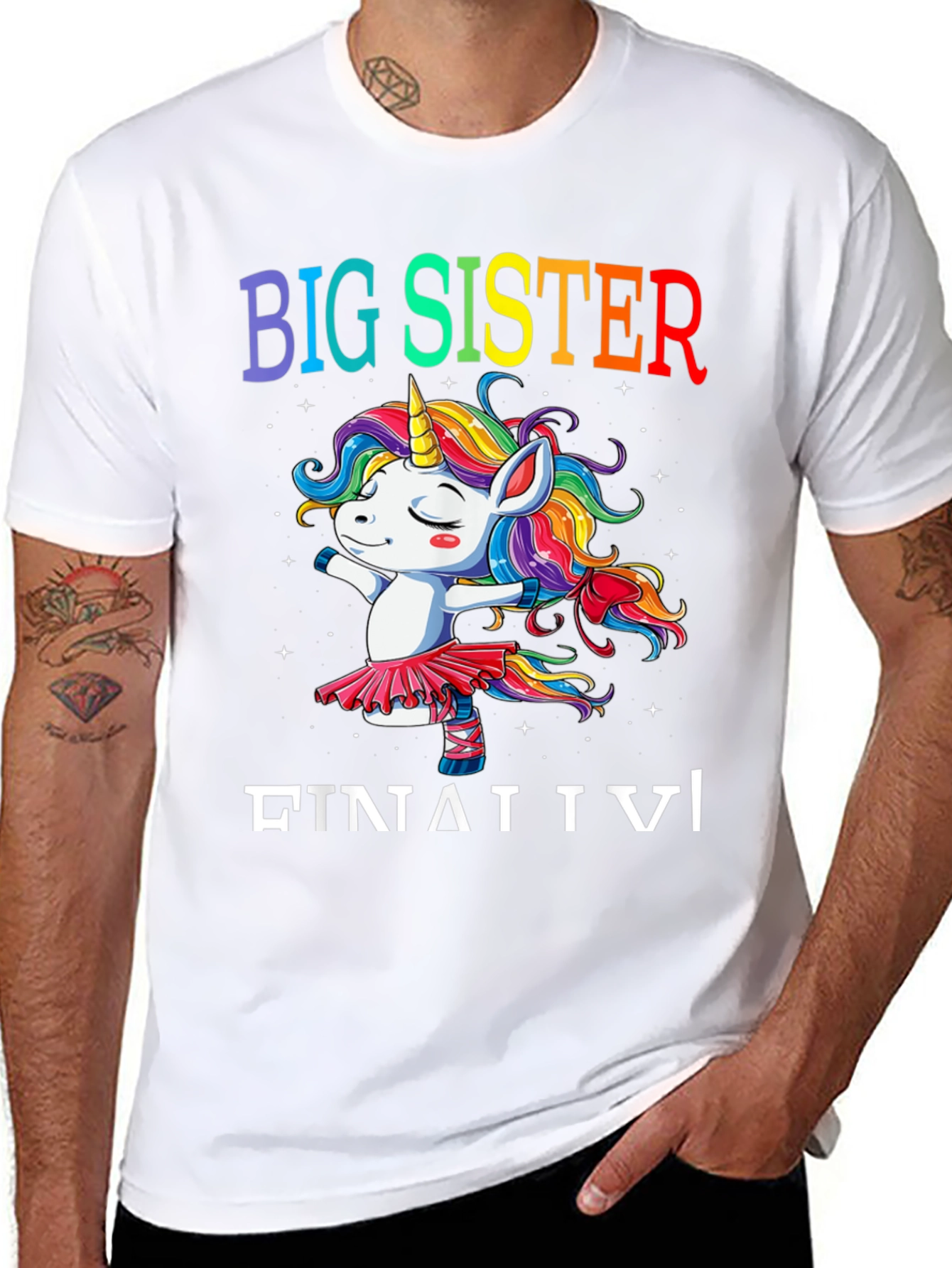 Big Sister Unicorn Rainbow T-Shirt