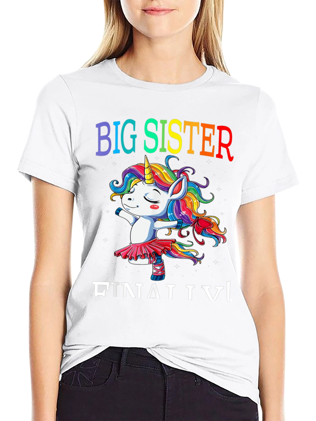Big Sister Unicorn Rainbow T-Shirt