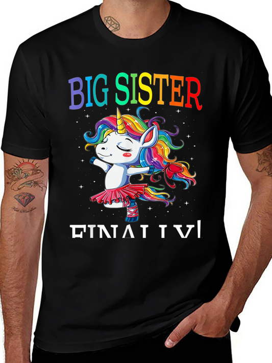 Big Sister Unicorn Rainbow T-Shirt