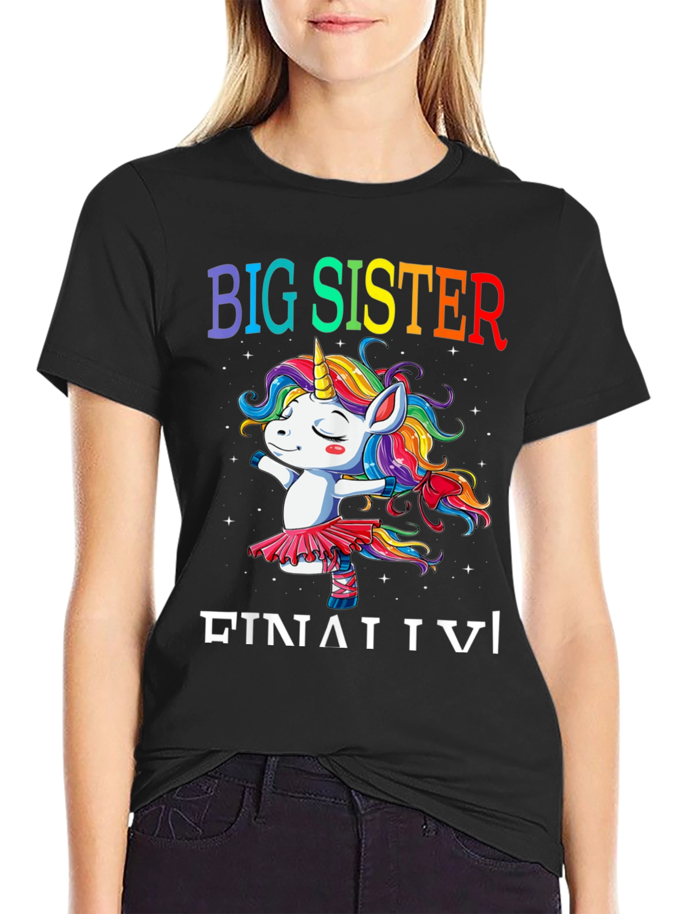 Big Sister Unicorn Rainbow T-Shirt