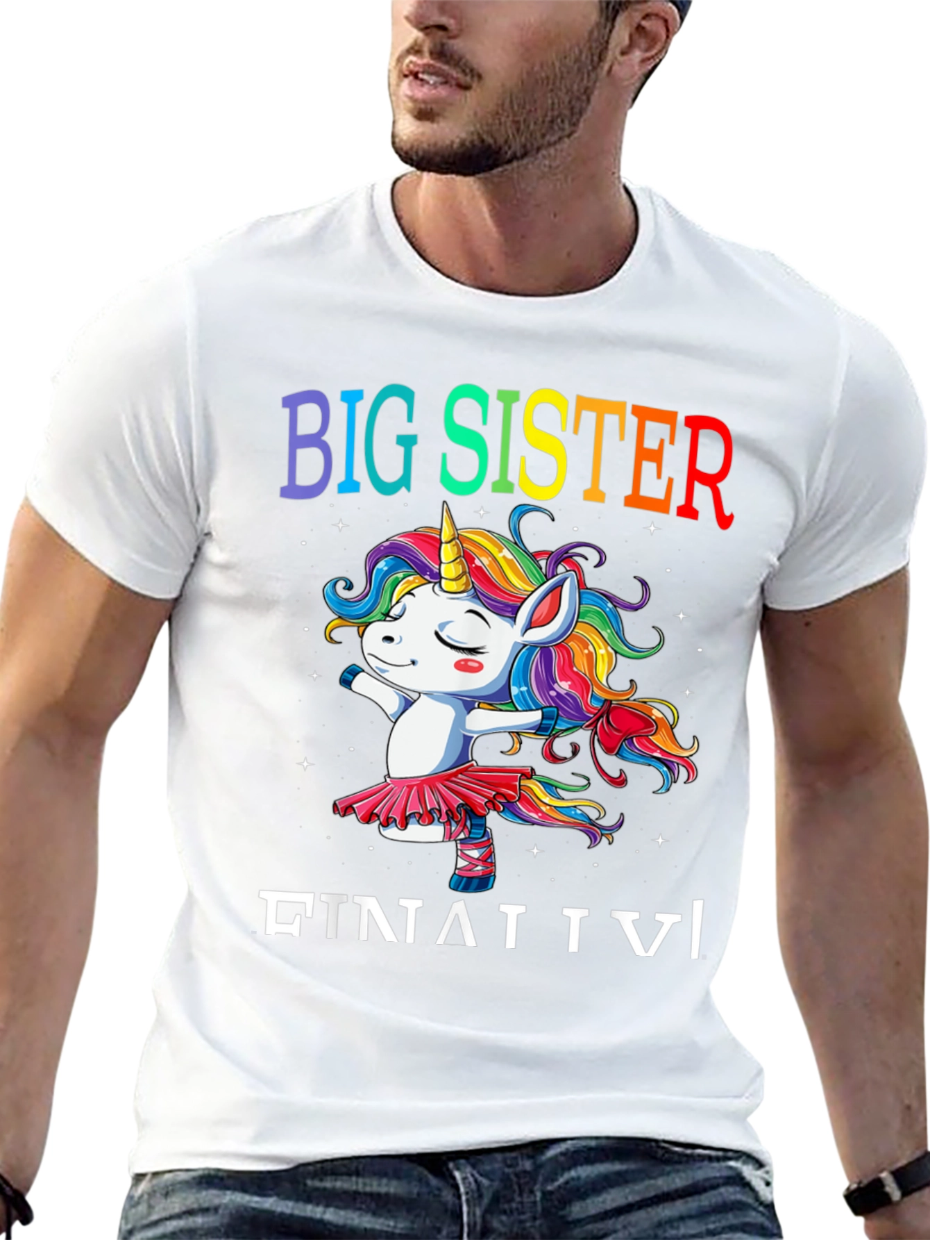 Big Sister Unicorn Rainbow T-Shirt