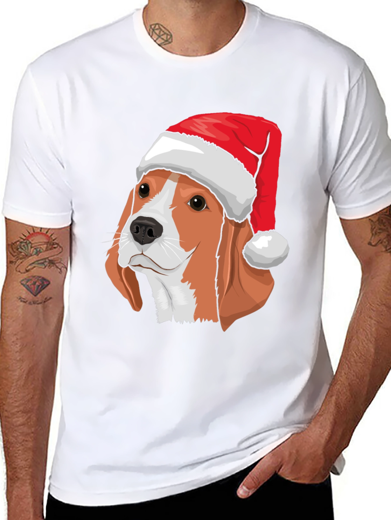 Festive Beagle Christmas T-Shirt