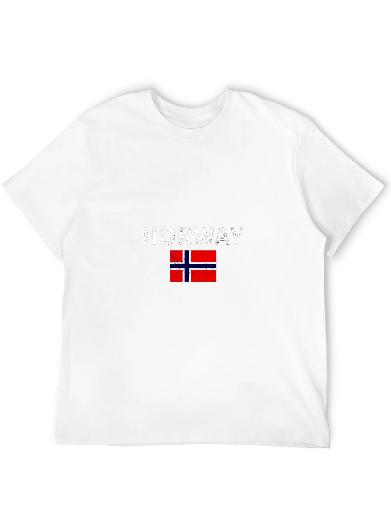 Norway Flag Graphic T-Shirt - Black Casual Wear