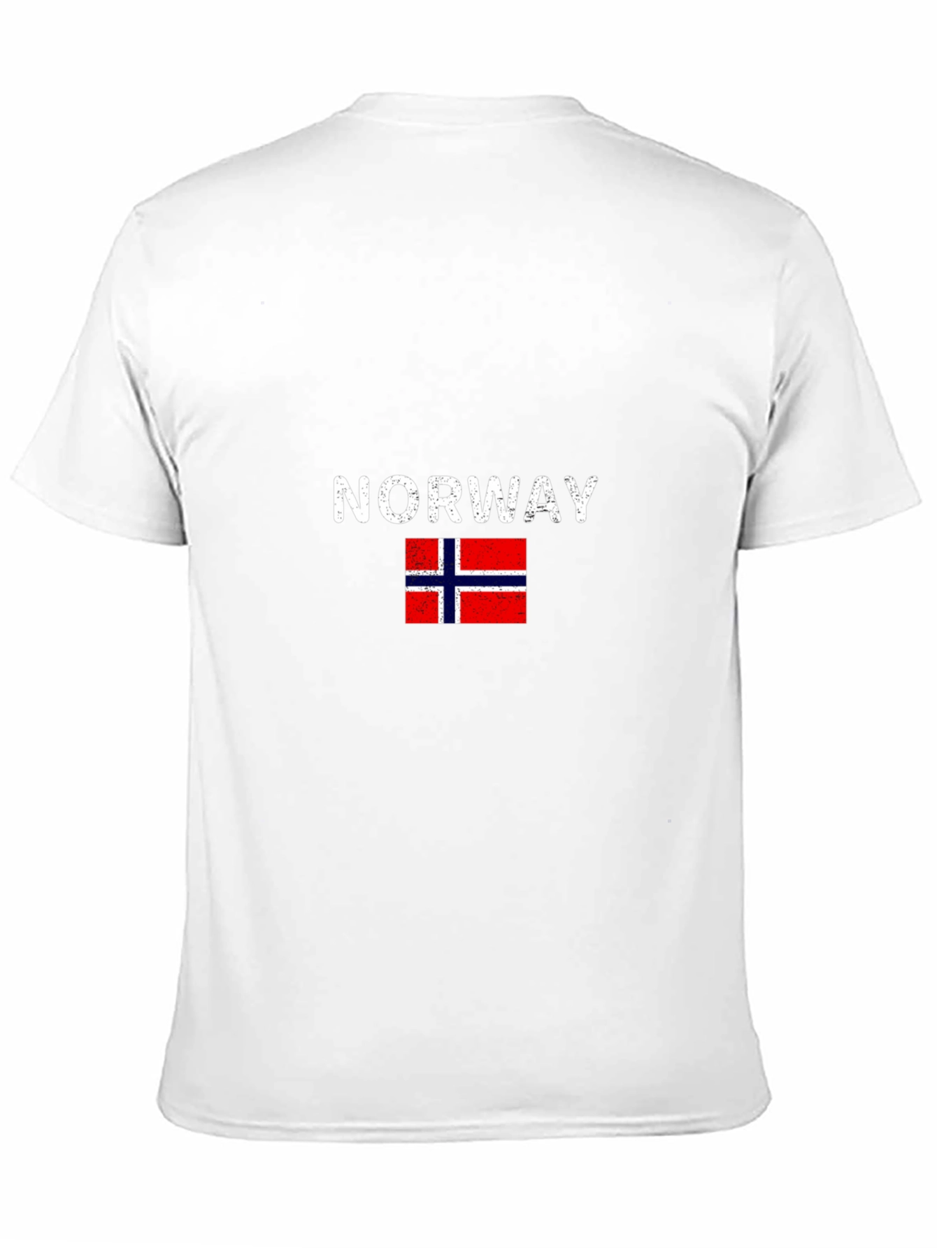 Norway Flag Graphic T-Shirt - Black Casual Wear