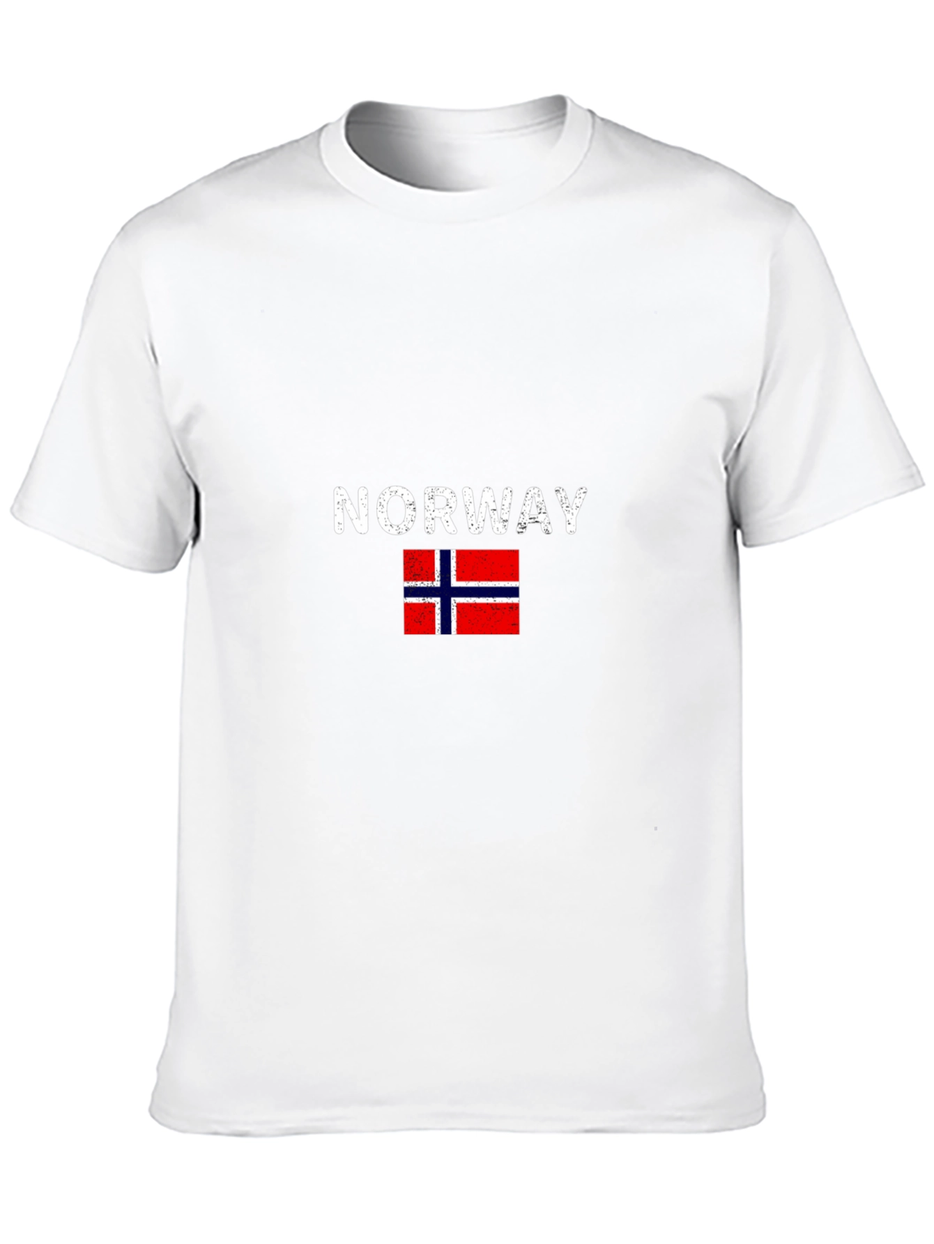 Norway Flag Graphic T-Shirt - Black Casual Wear