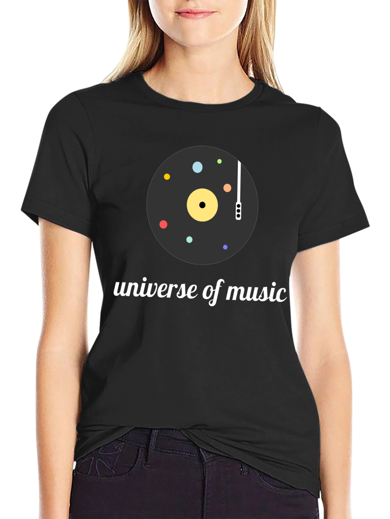 Universe of Music Black Graphic Tee