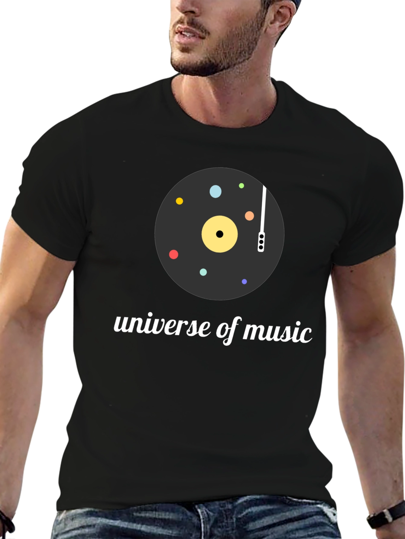 Universe of Music Black Graphic Tee