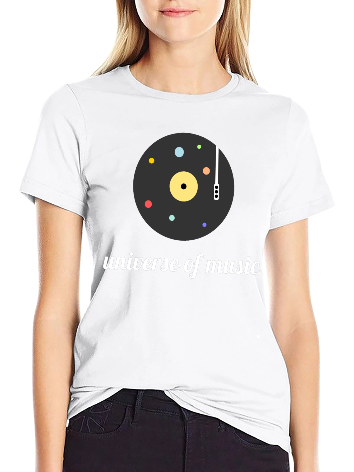 Universe of Music Black Graphic Tee
