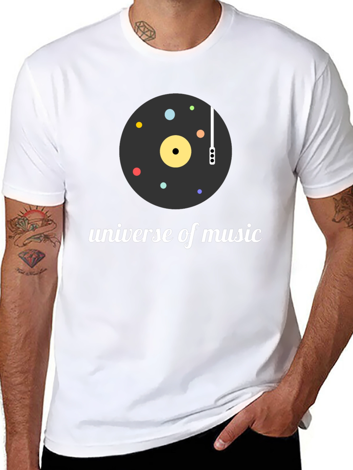 Universe of Music Black Graphic Tee