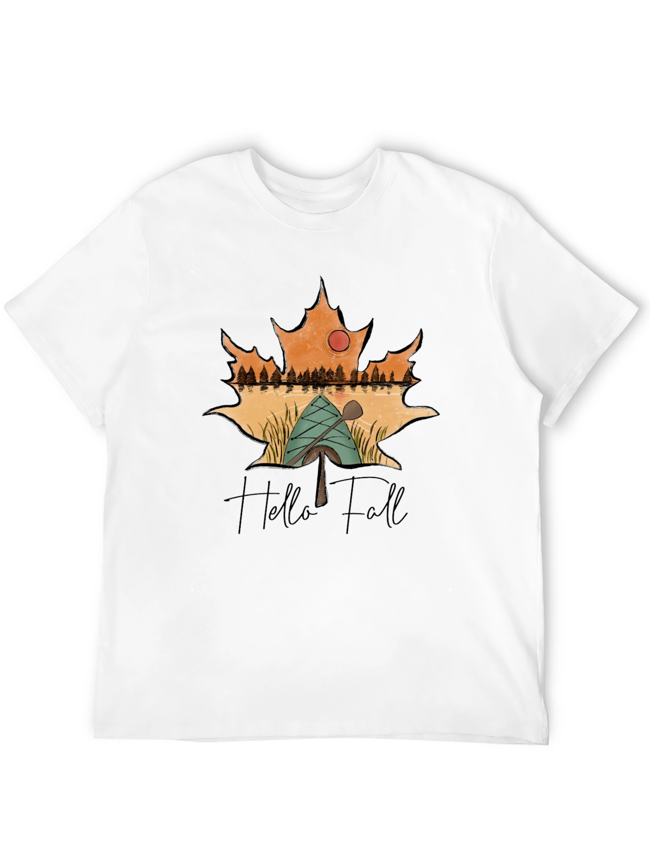 Hello Fall Graphic Tee - Autumn Adventure Shirt