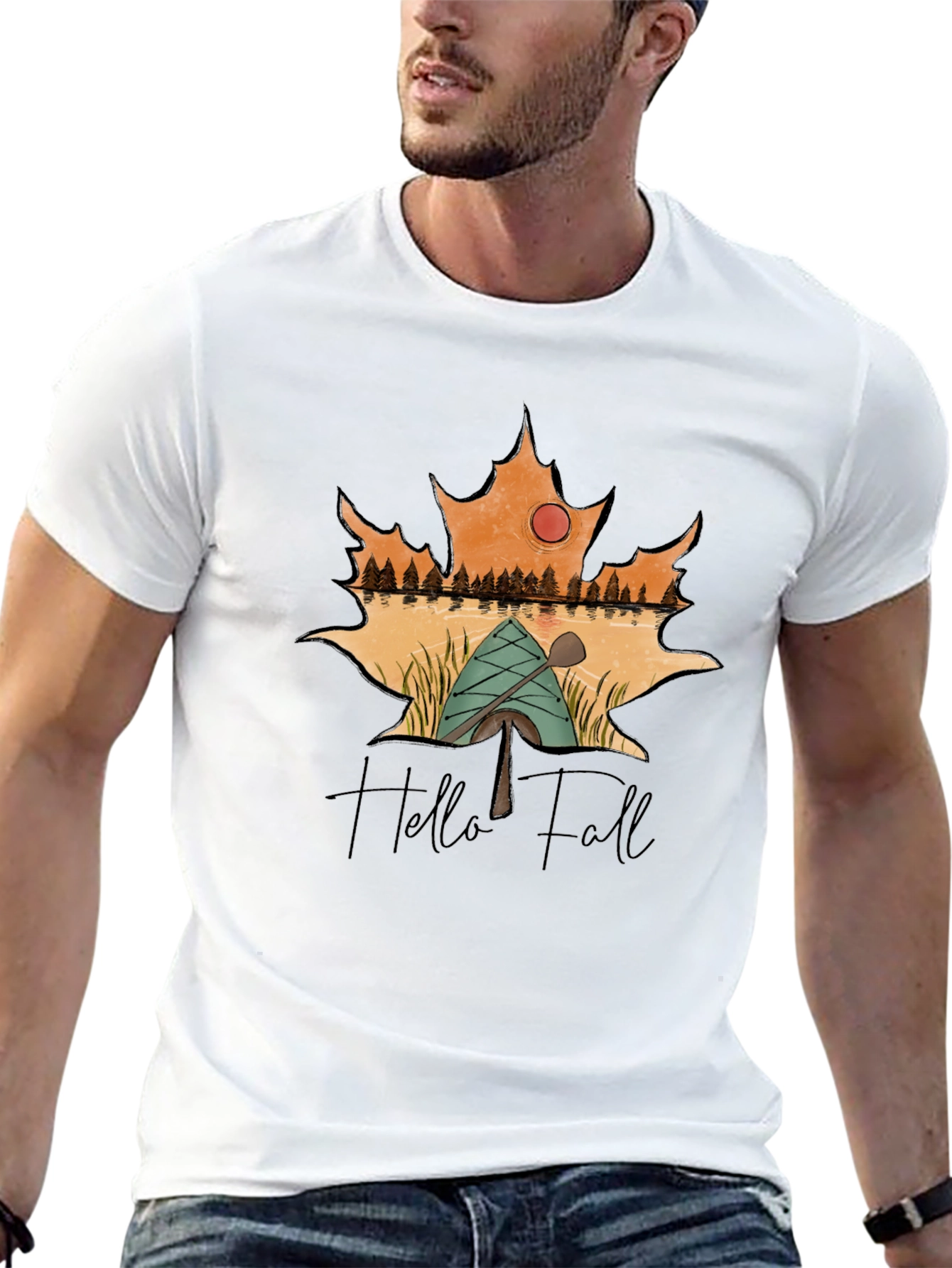 Hello Fall Graphic Tee - Autumn Adventure Shirt