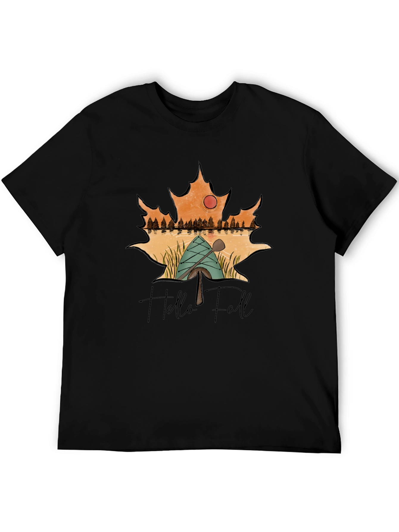 Hello Fall Graphic Tee - Autumn Adventure Shirt
