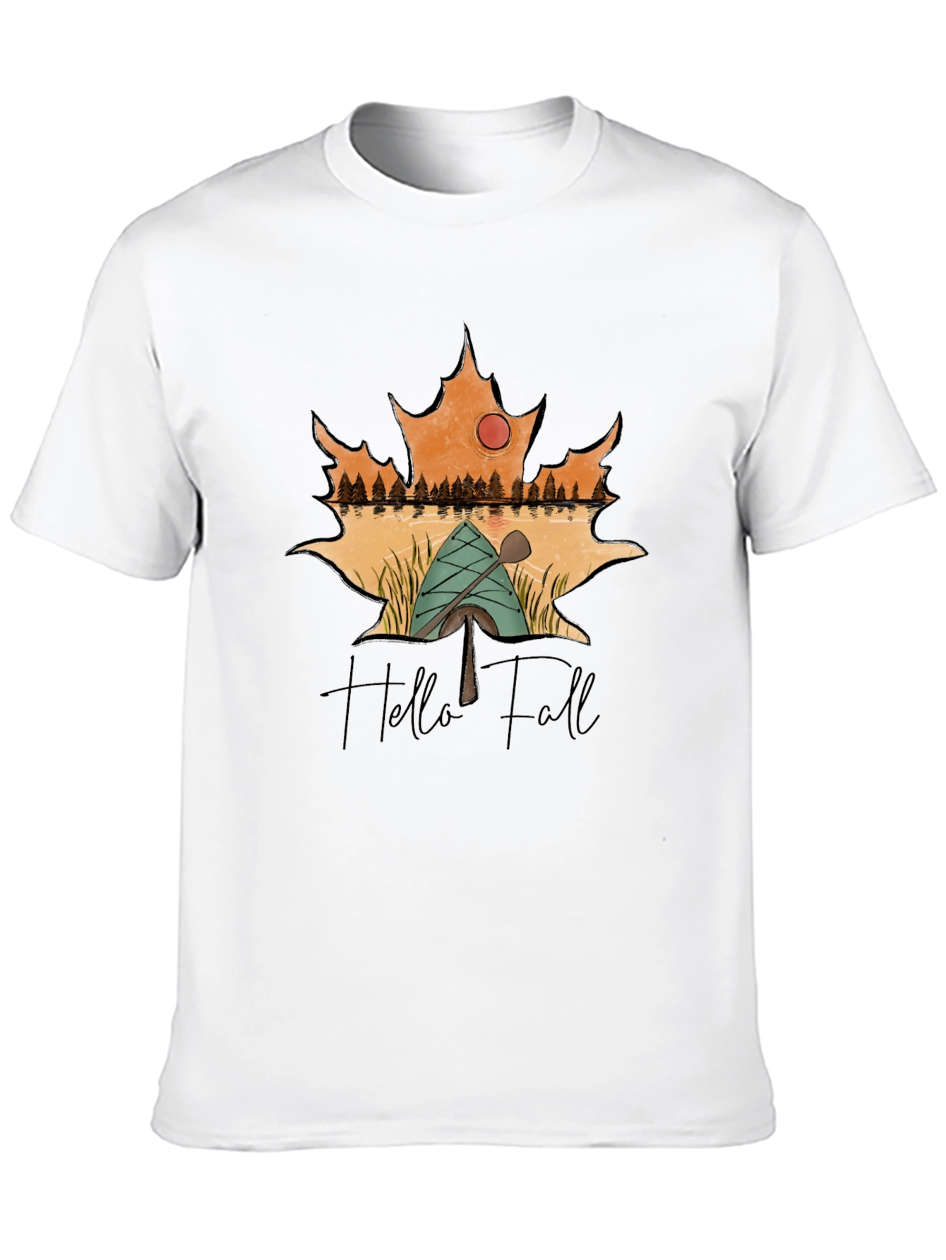 Hello Fall Graphic Tee - Autumn Adventure Shirt