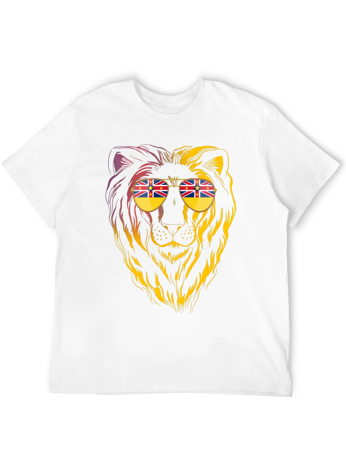 Lion Sunglasses Graphic Tee - Cool & Unique Design