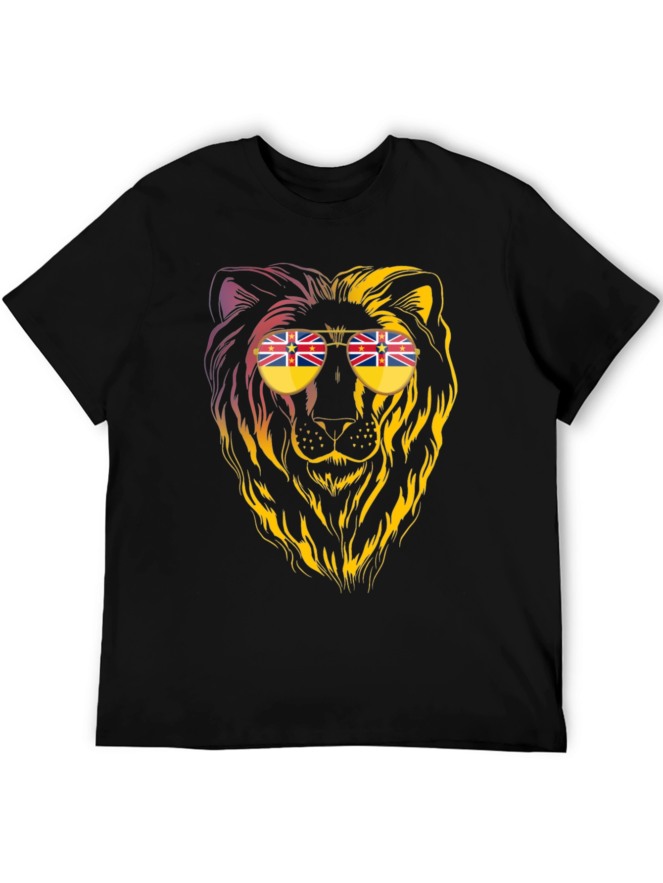 Lion Sunglasses Graphic Tee - Cool & Unique Design