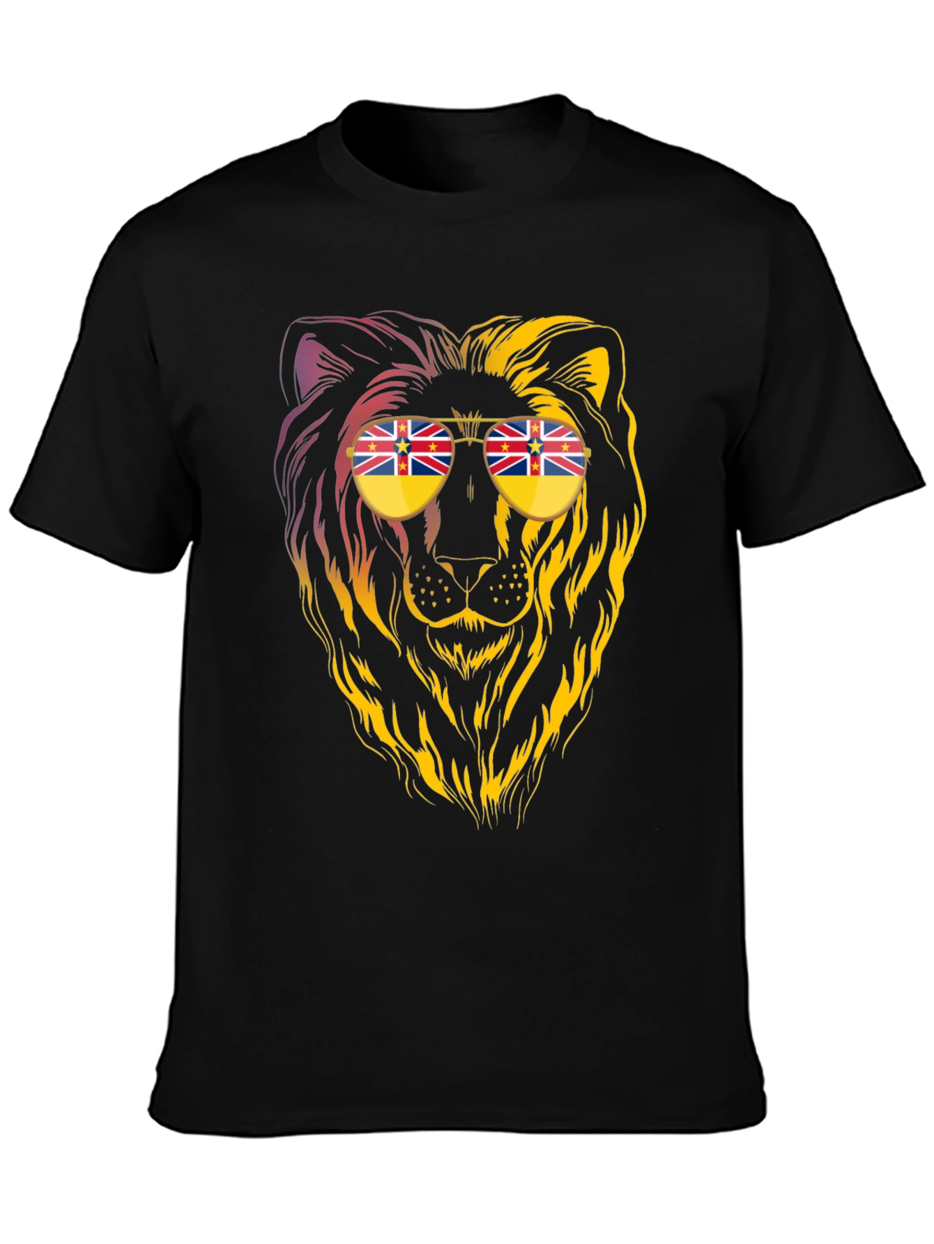 Lion Sunglasses Graphic Tee - Cool & Unique Design